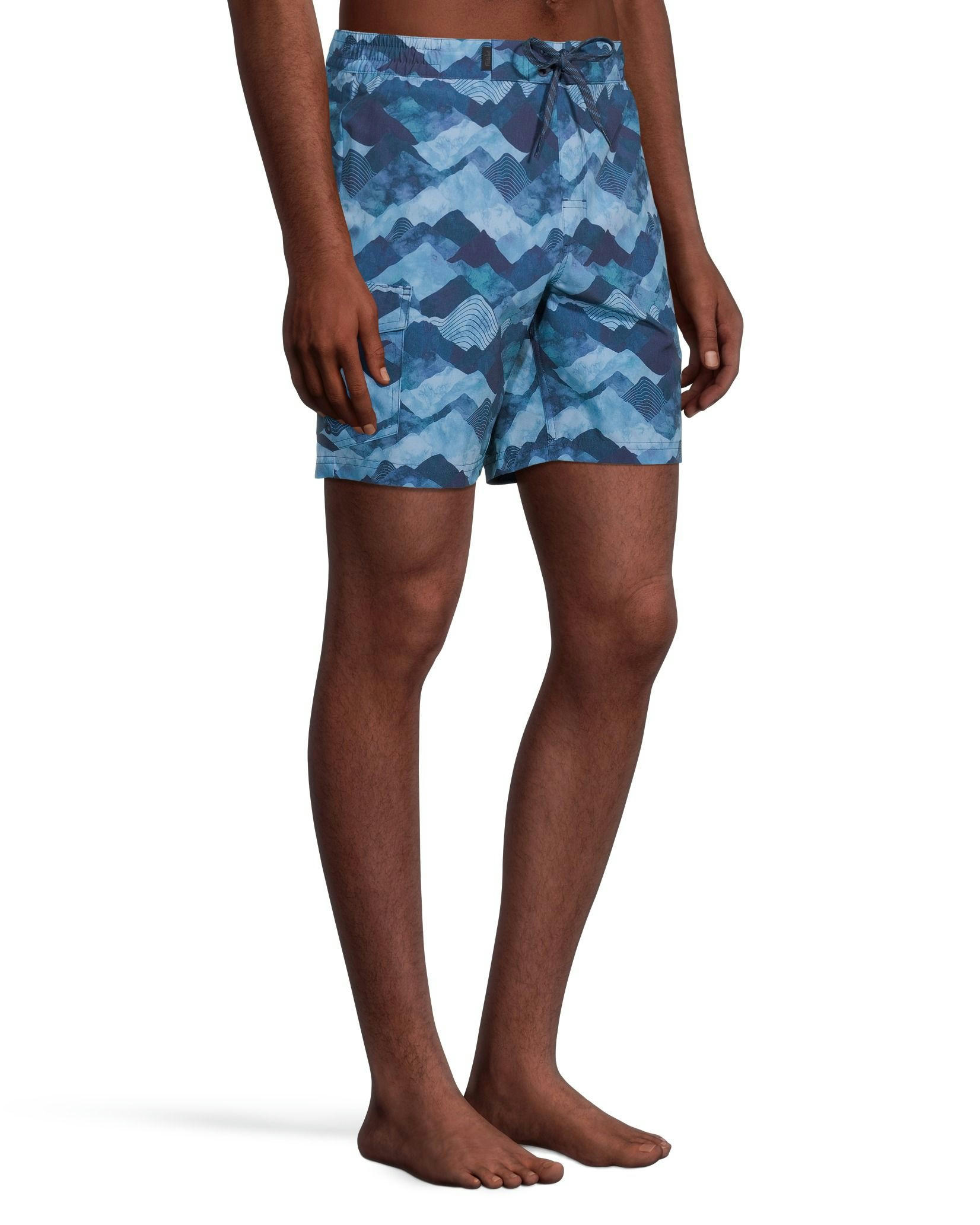 FarWest Men's All-Over-Print Quick Dry E-Board Shorts