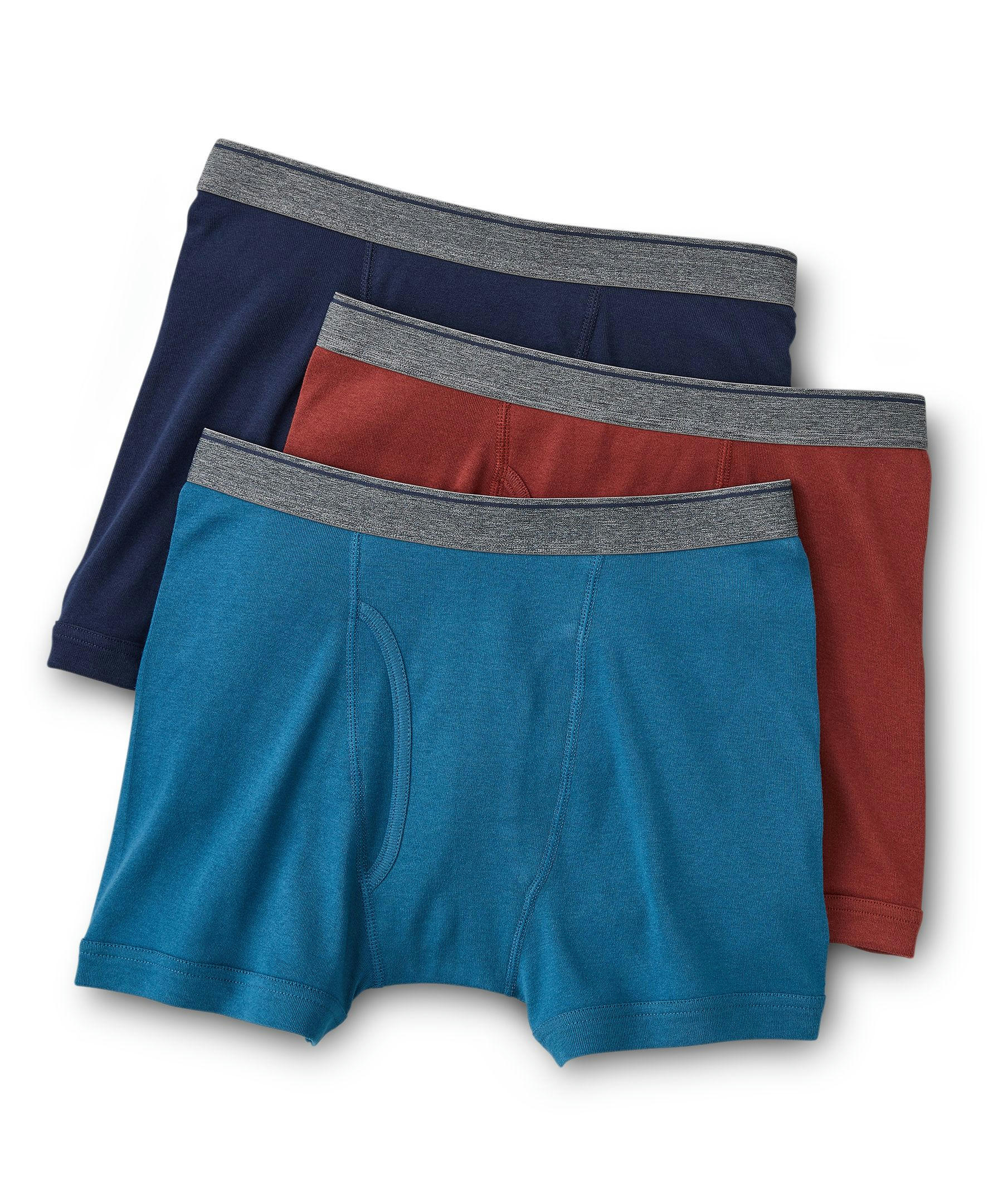 Denver Hayes Men's 3 Pack Solid Boxer Briefs