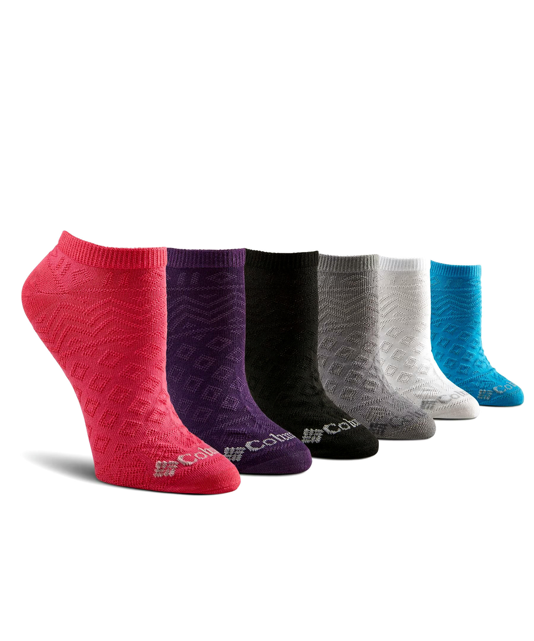 Columbia Women's 6 Pack Pattern Mesh No Show Socks