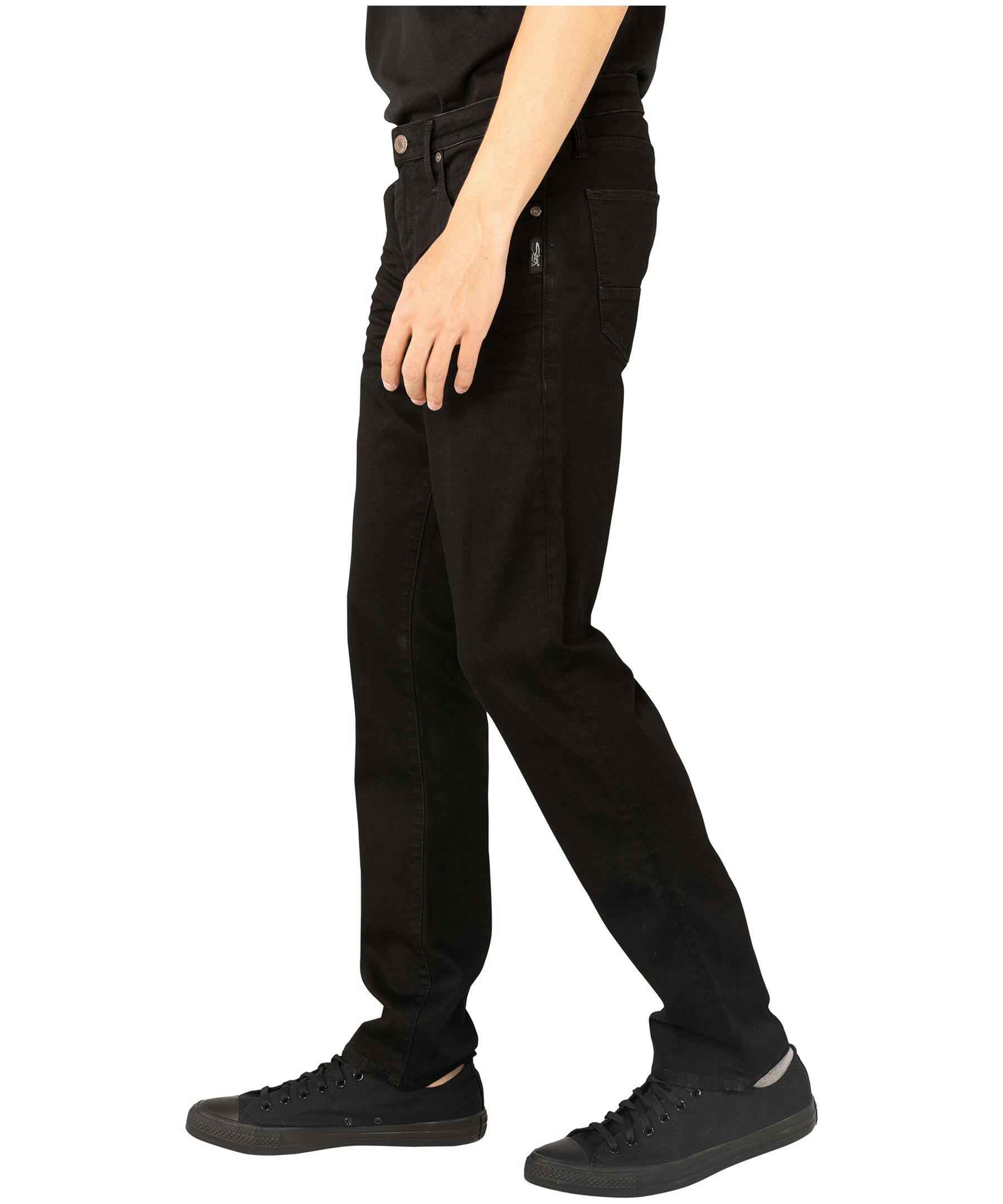 Silver Men's Machray Classic Mid Rise Straight Fit Jeans - Black Big and Tall