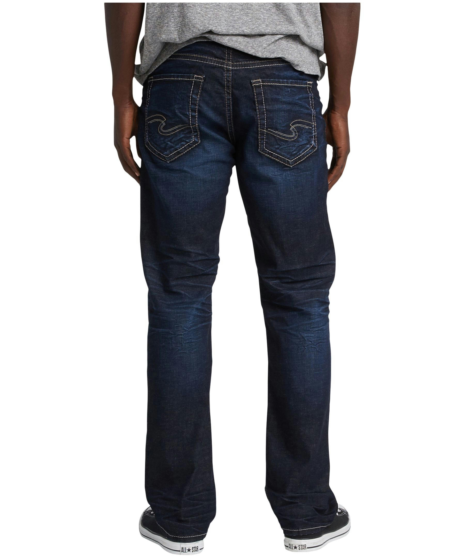 Silver Men's Grayson Easy Fit Straight Leg Jeans - Dark Wash