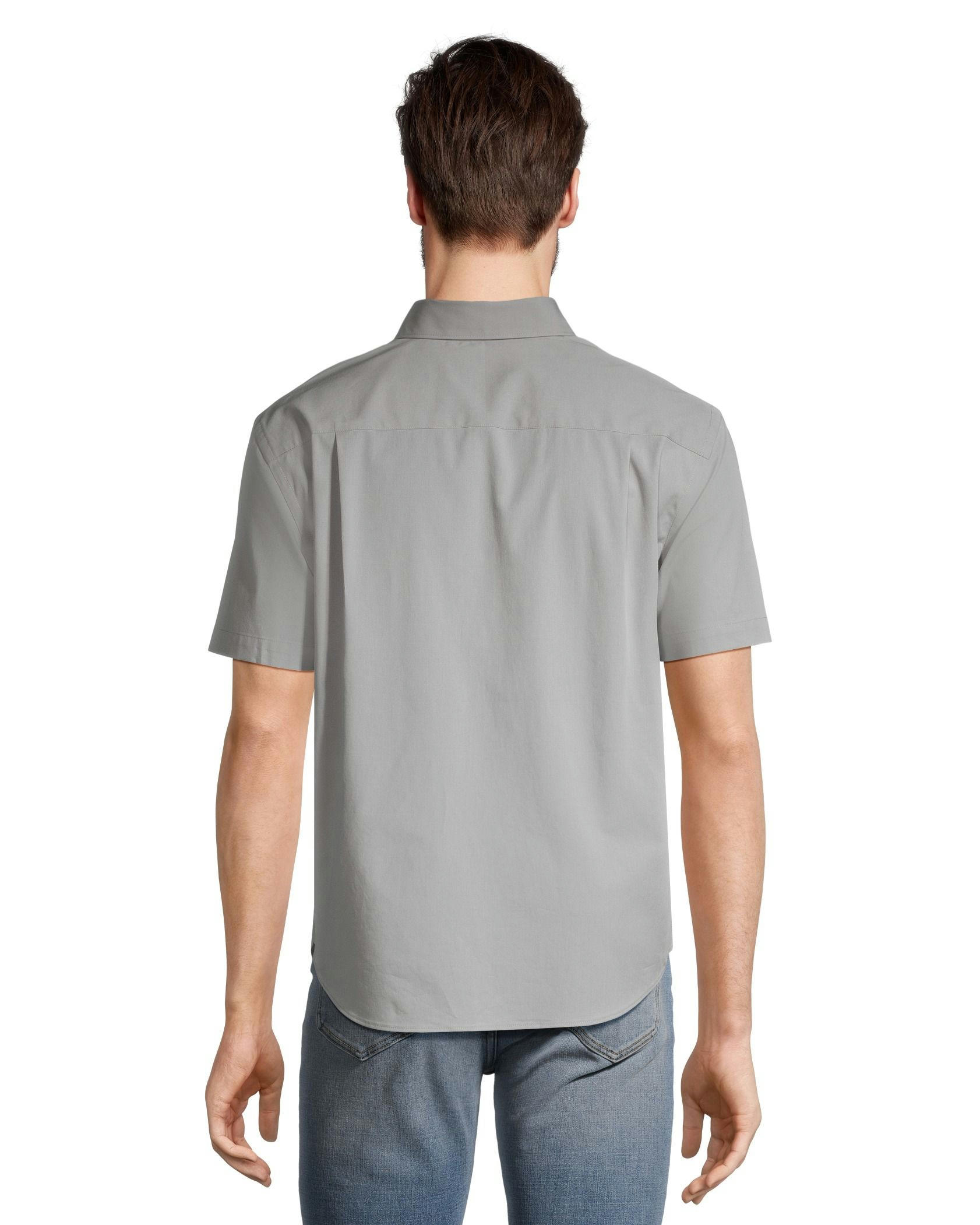 Denver Hayes Men's Poplin Casual Short Sleeve Modern Fit Shirt