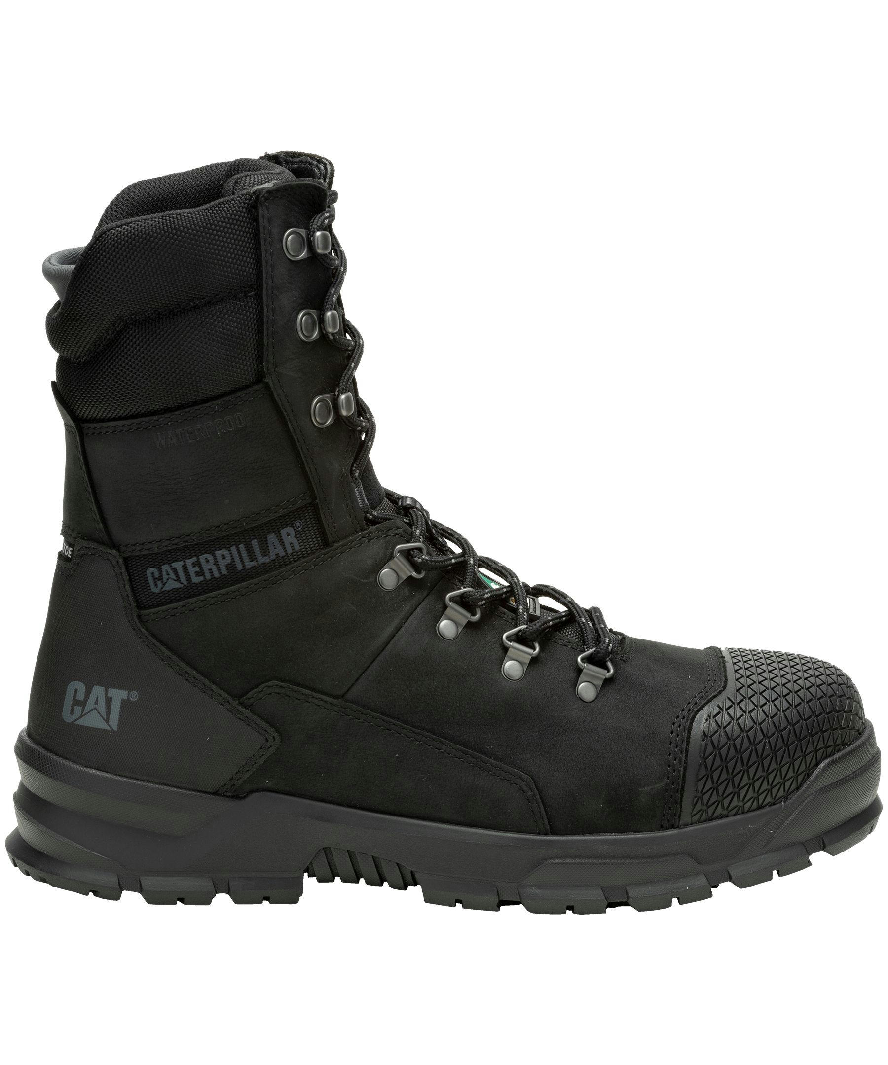 CAT Men's Accomplice 8 Inch Steel Toe Steel Plate Waterproof Work Boot