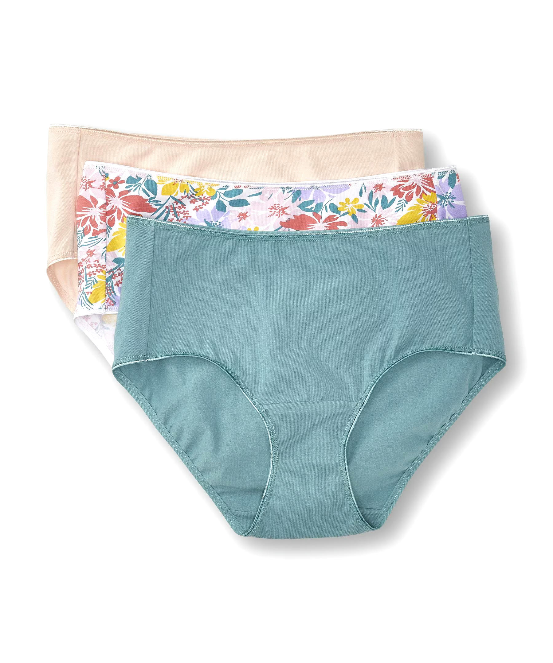 Denver Hayes Women's 3 Pack Cotton Stretch Modern Brief Underwear