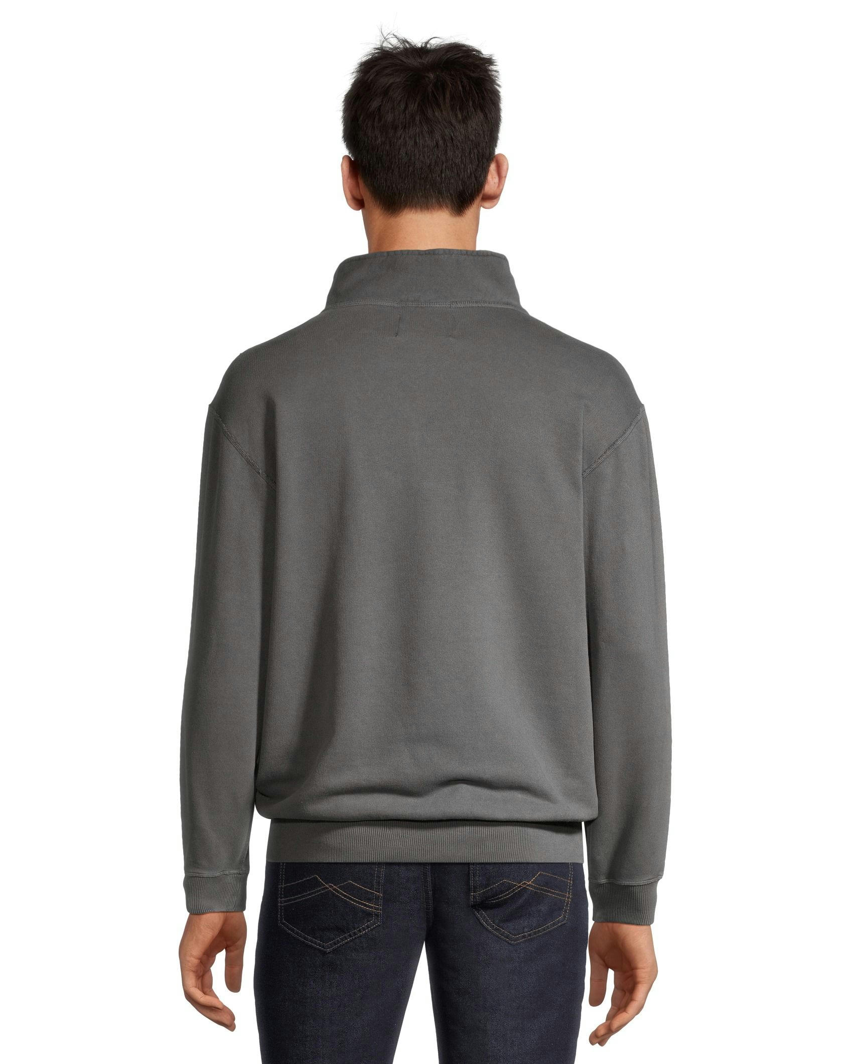 WindRiver Men's Original Fleece Quarter Zip Mock Neck Comfort Fit Cotton Sweatshirt