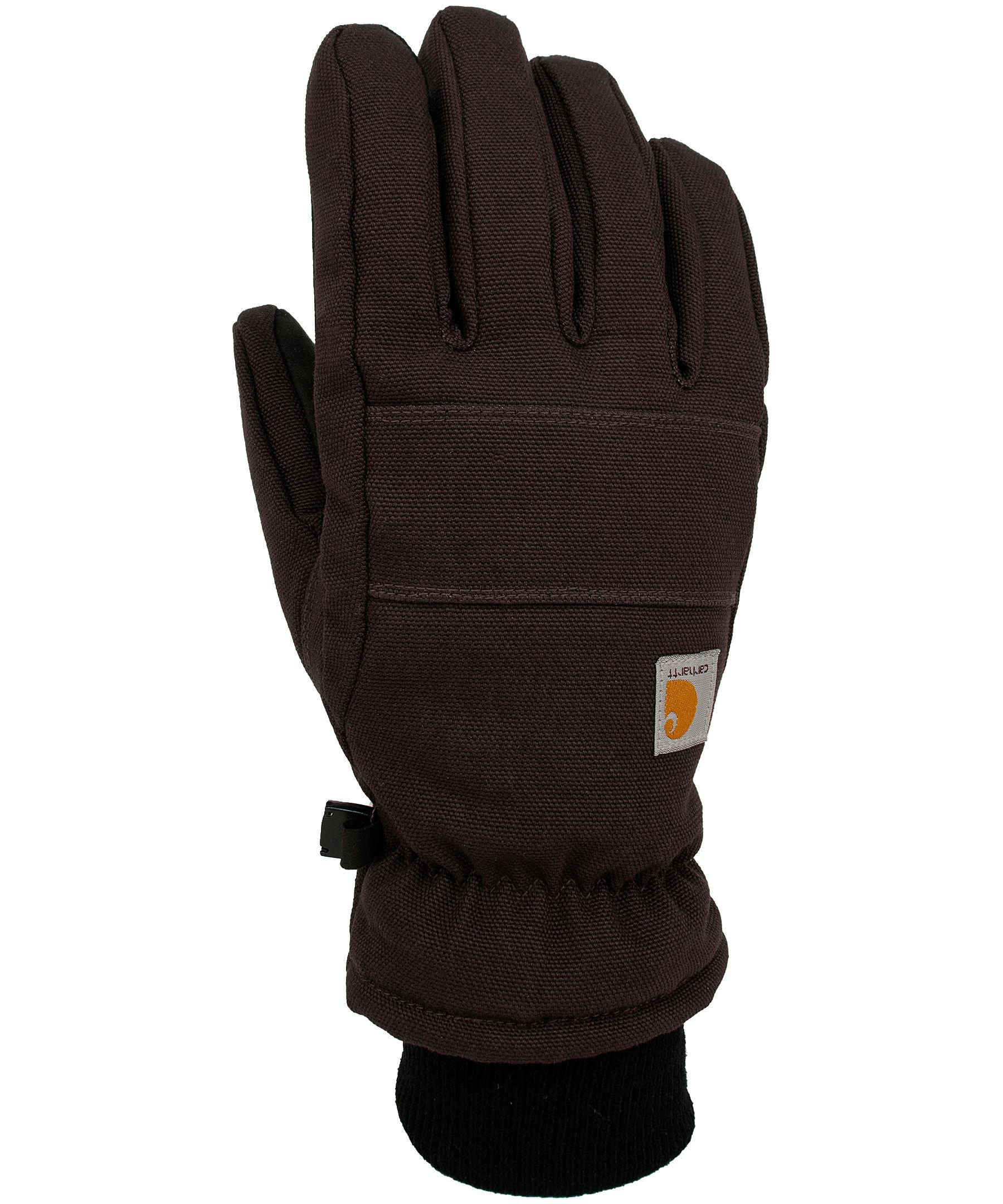 Carhartt Men's Ultra Soft Insulated Fast Dry Synthetic Leather Work Gloves - Carhartt Brown