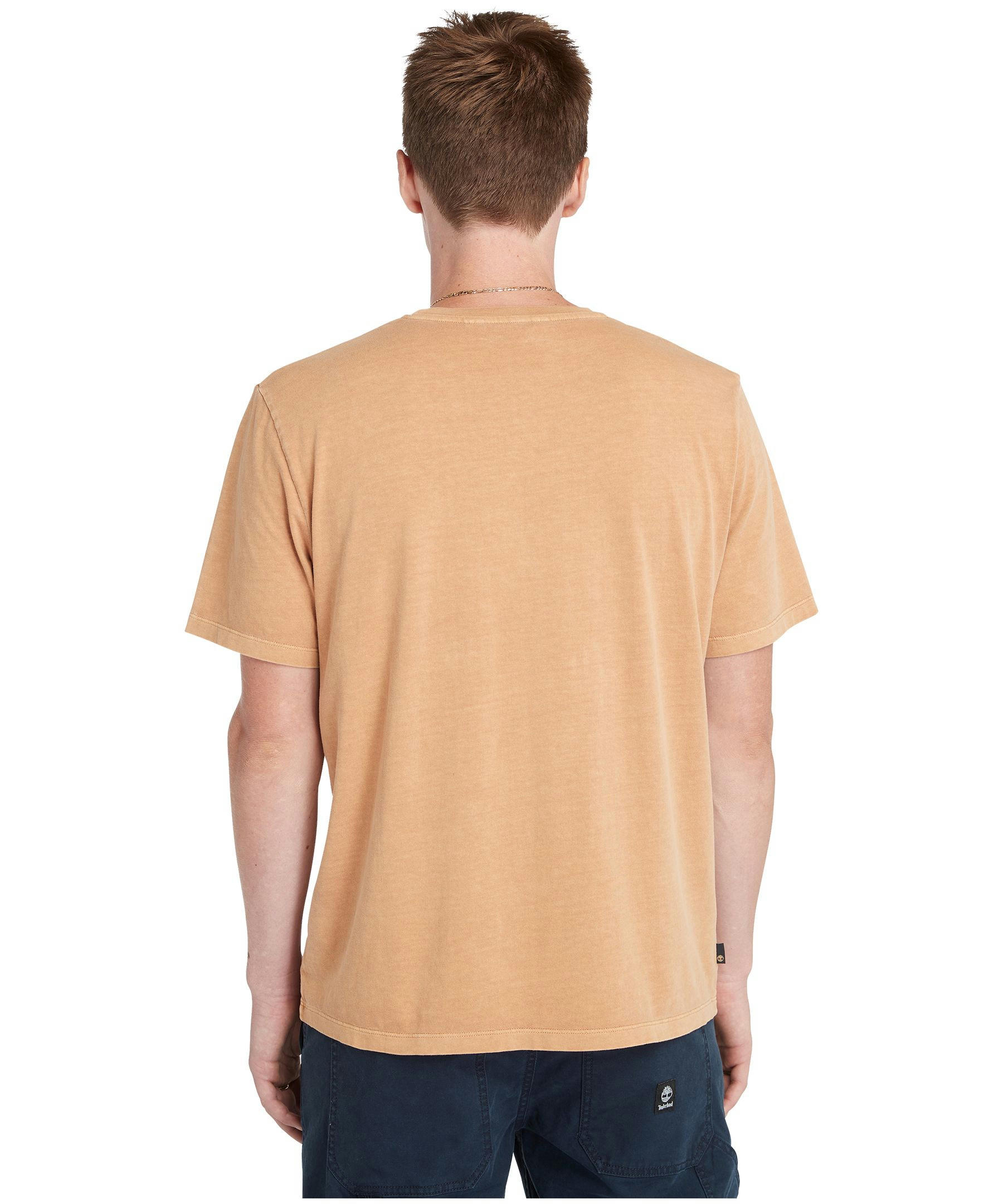 Timberland Men's Graphic Logo Garment Dye T Shirt