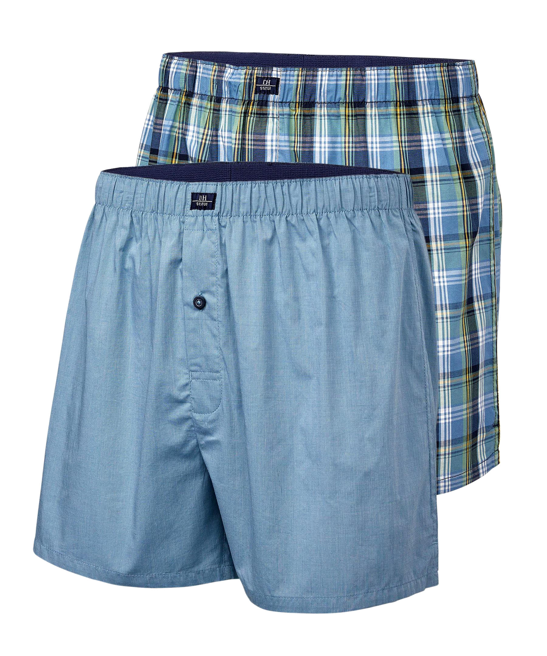 Denver Hayes Men's 2 Pack Woven Boxer