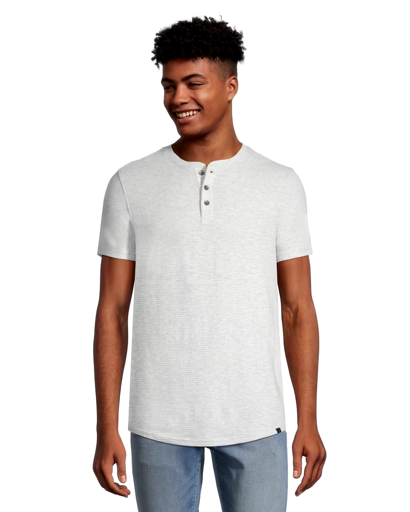 Men's Short Sleeve Modern Fit Ottoman Henley Shirt