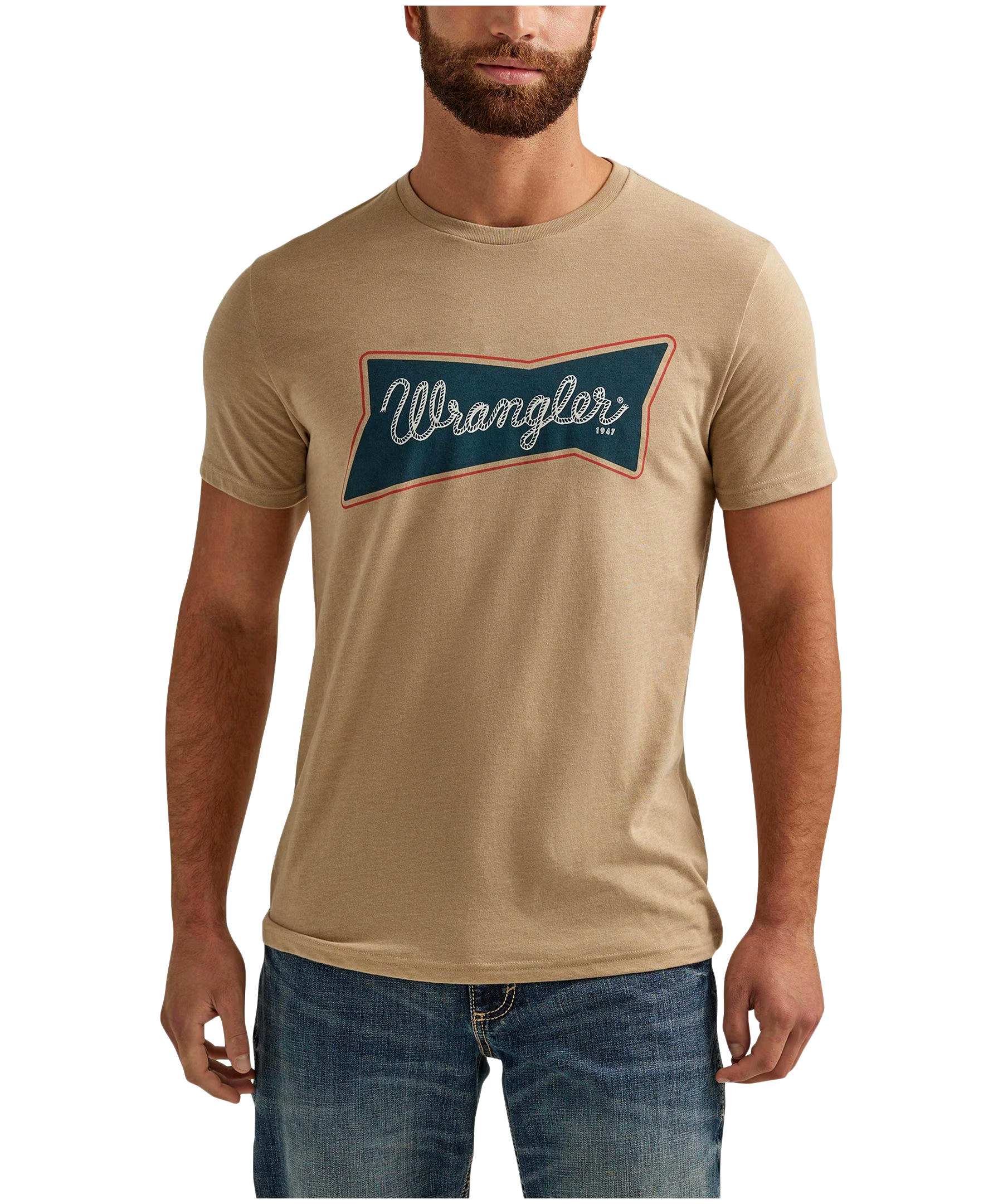 Wrangler Men's Rope Graphic Logo Short Sleeve T Shirt