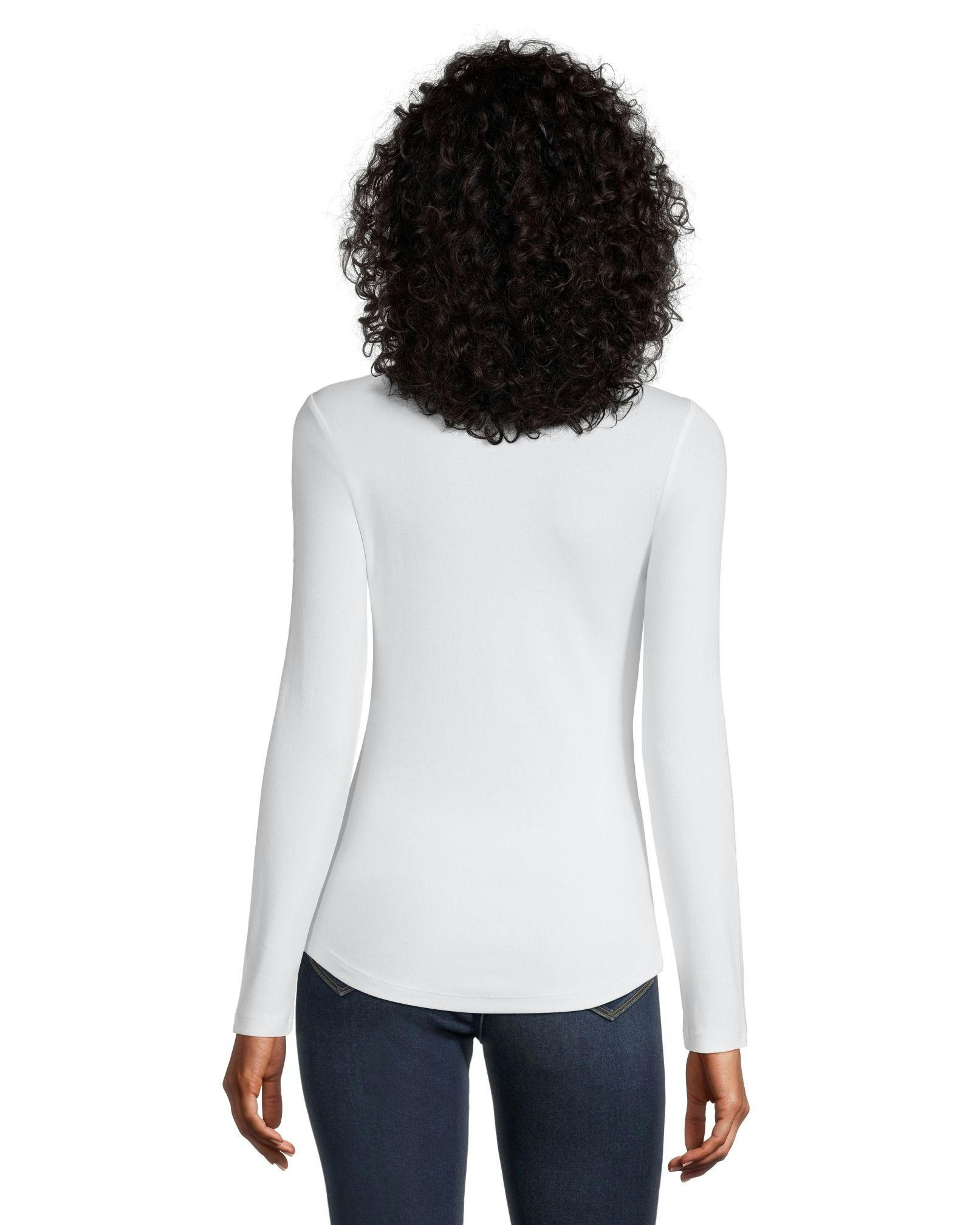 Denver Hayes Women's Fitted Long Sleeve Crewneck T Shirt