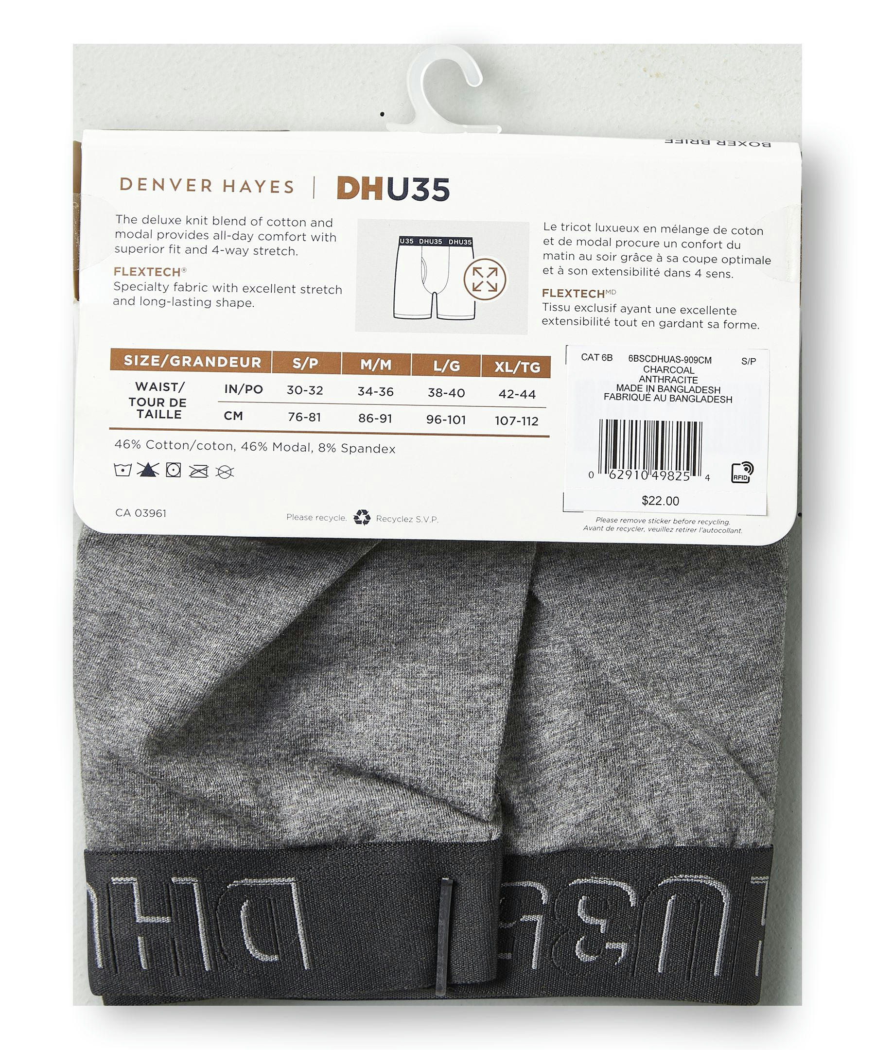 Denver Hayes Men's All Day Comfort Boxer Briefs Underwear