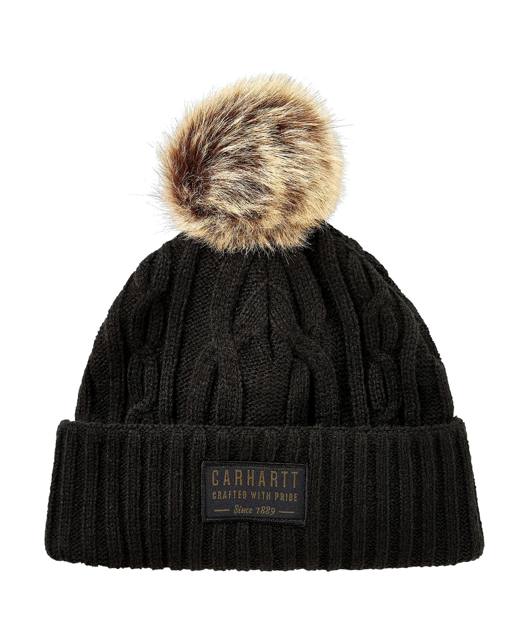 Carhartt Women's Rib Knit Pom-Pom Beanie