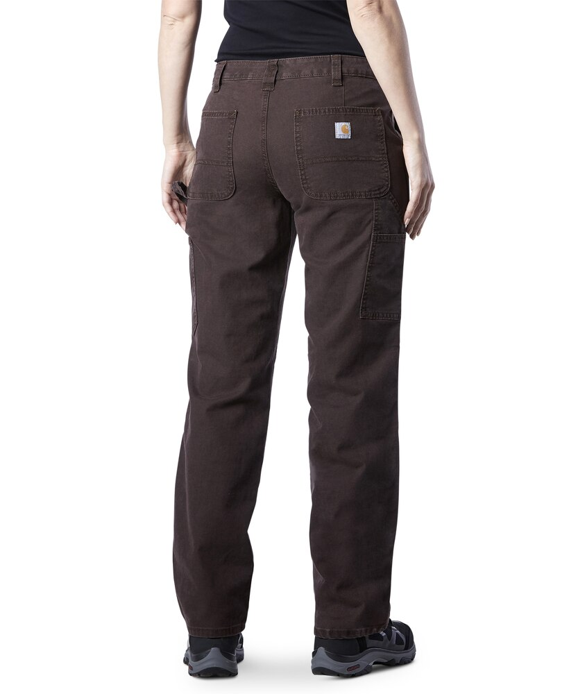 Carhartt Women's Rugged Flex High Rise Loose Fit Canvas Double Front Work Pants - Black