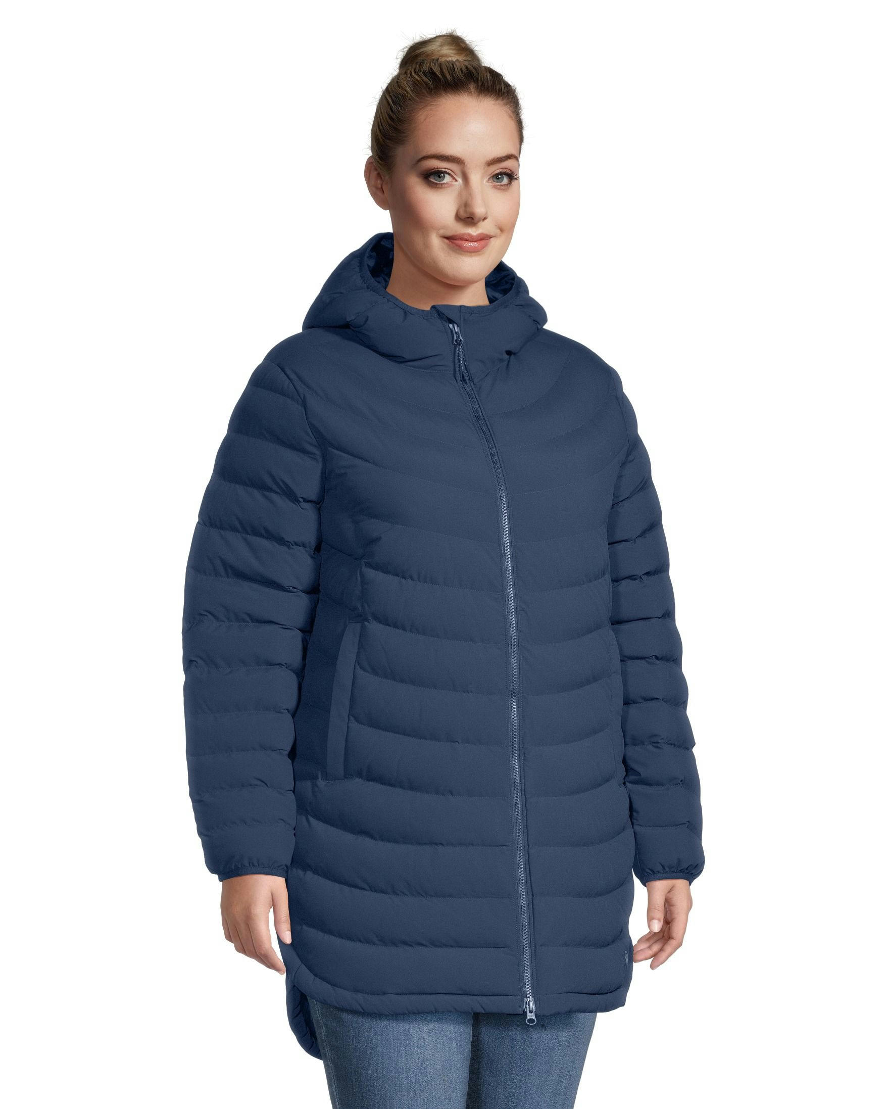 WindRiver Women's Hyper-Dri HD1 Water Repellent T-MAX Insulated Long Puffer Jacket