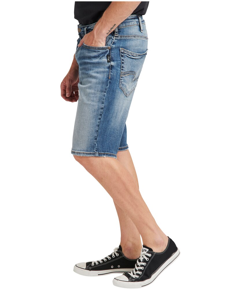 Silver Men's Zac Mid Rise Relaxed Fit Shorts - Light Wash