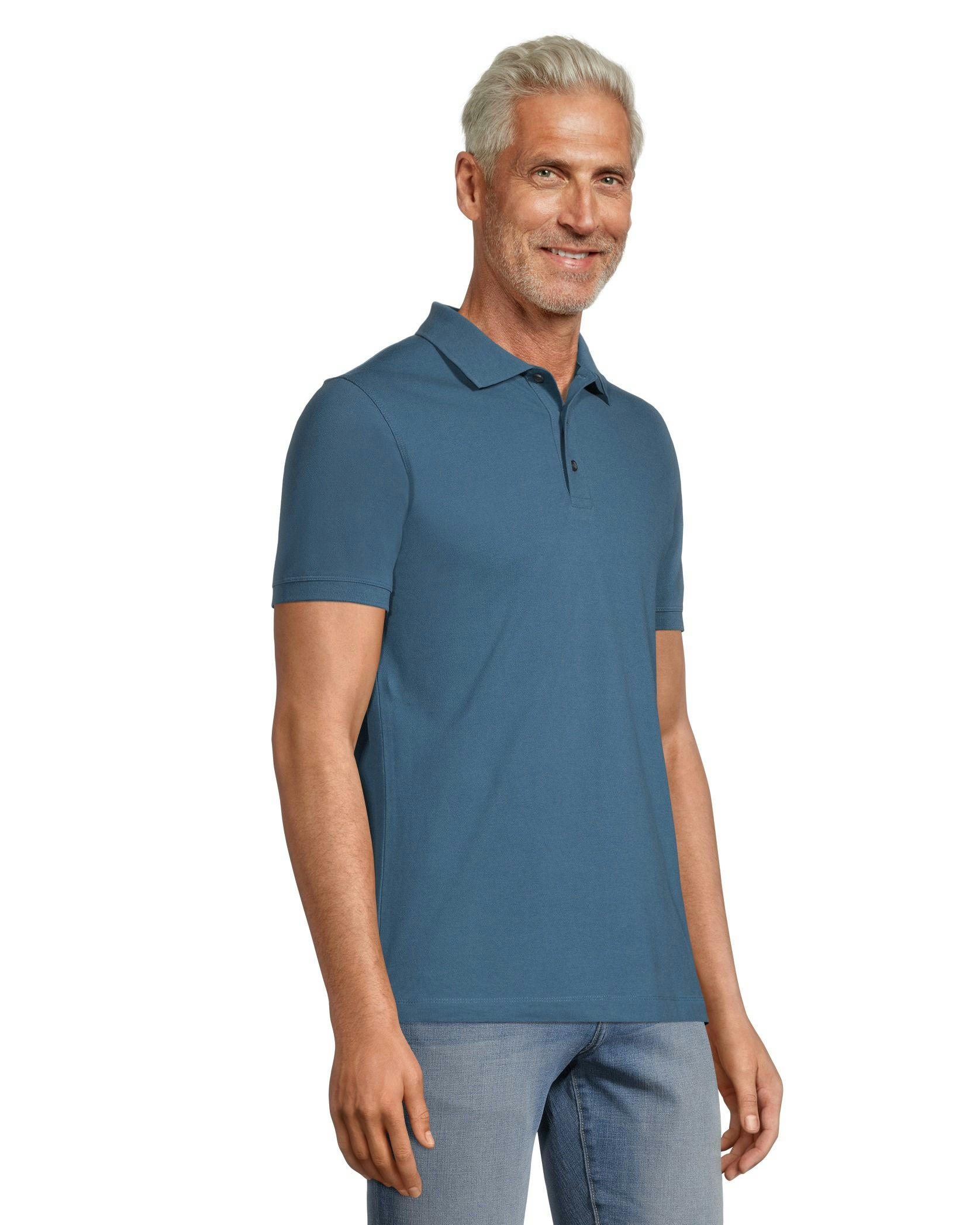 Denver Hayes Men's 50 Wash Short Sleeve Classic Fit Stretch Pique Polo Shirt