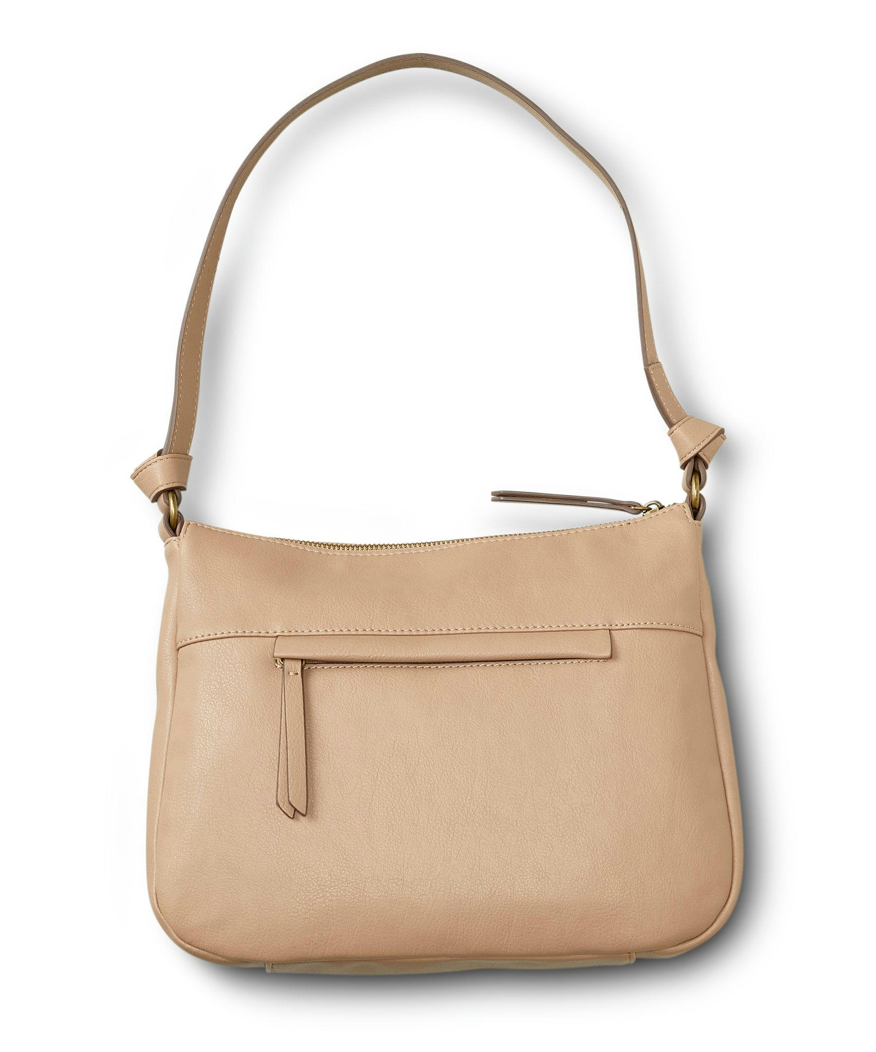 Denver Hayes Women's Shoulder Bag with Stitch Detailing and Zippered Outer Pocket