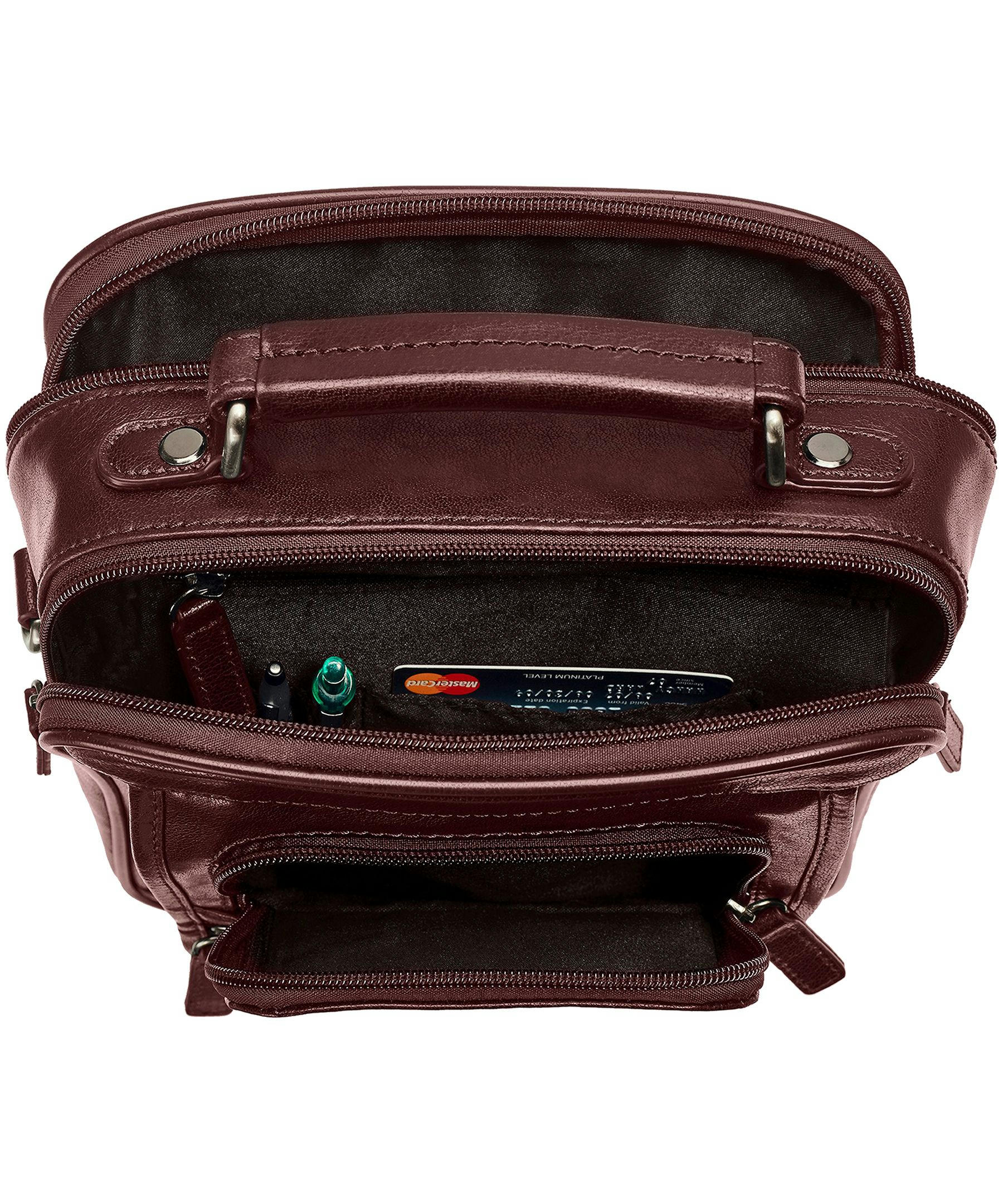 Mancini Arizona Double Top Zipper Bag