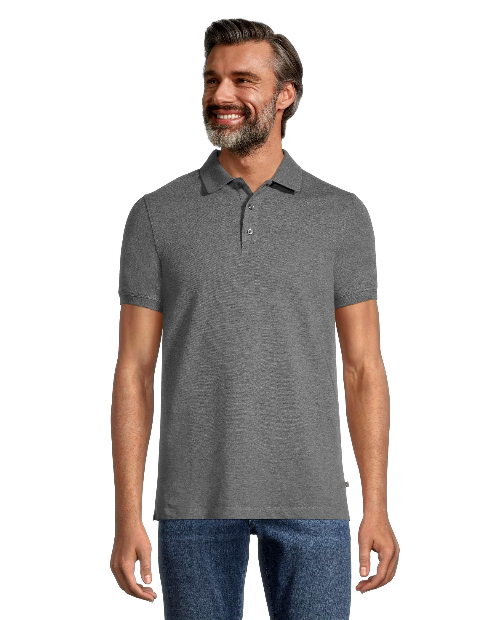 Denver Hayes Men's 50 Wash Modern Fit Stretch Pique Polo Shirt