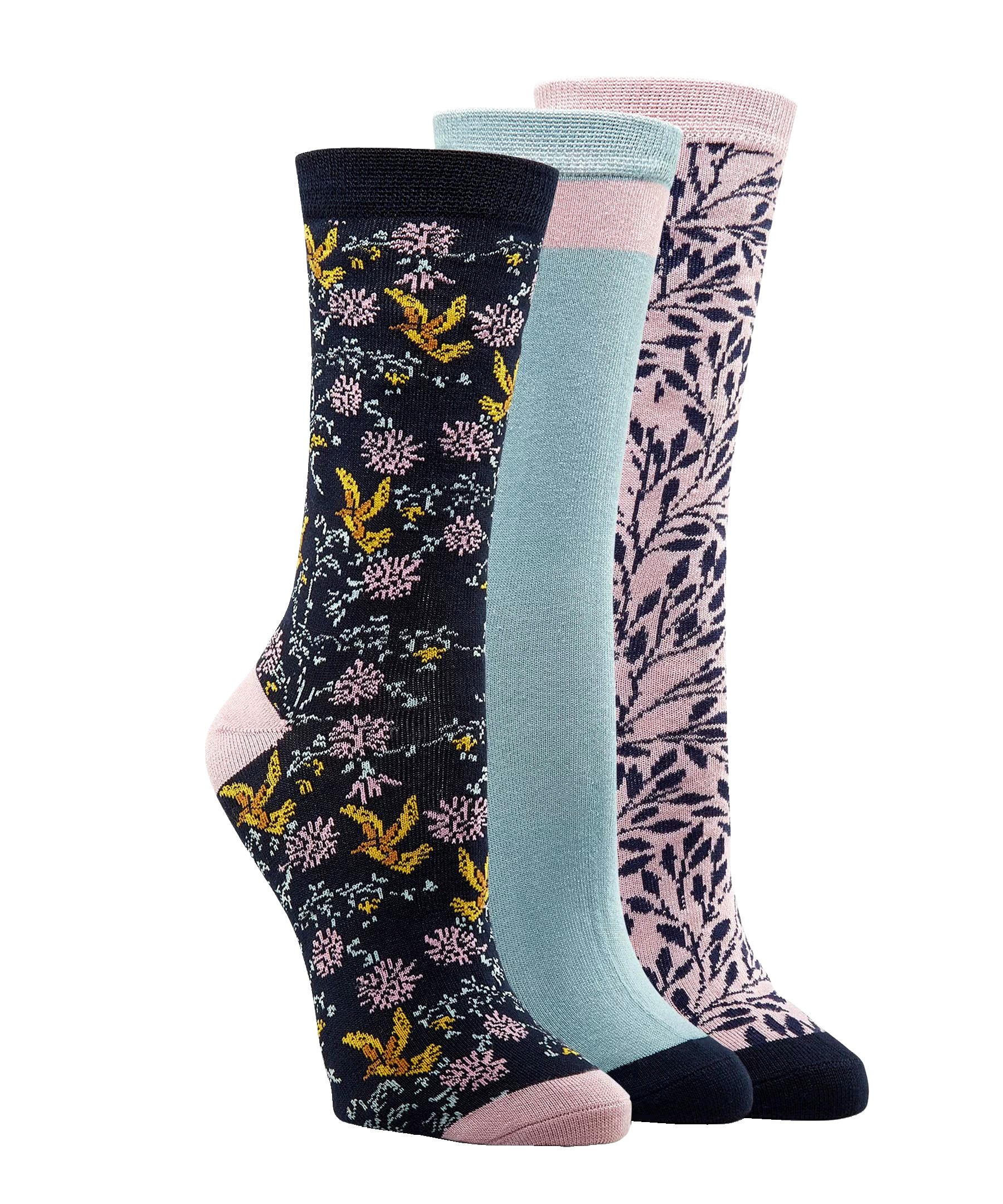 Denver Hayes Women's 3 Pack Bamboo Crew Socks