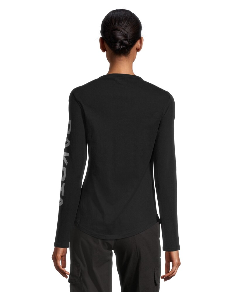 Women's Long Sleeve Logo Crewneck Soft Cotton Work T Shirt