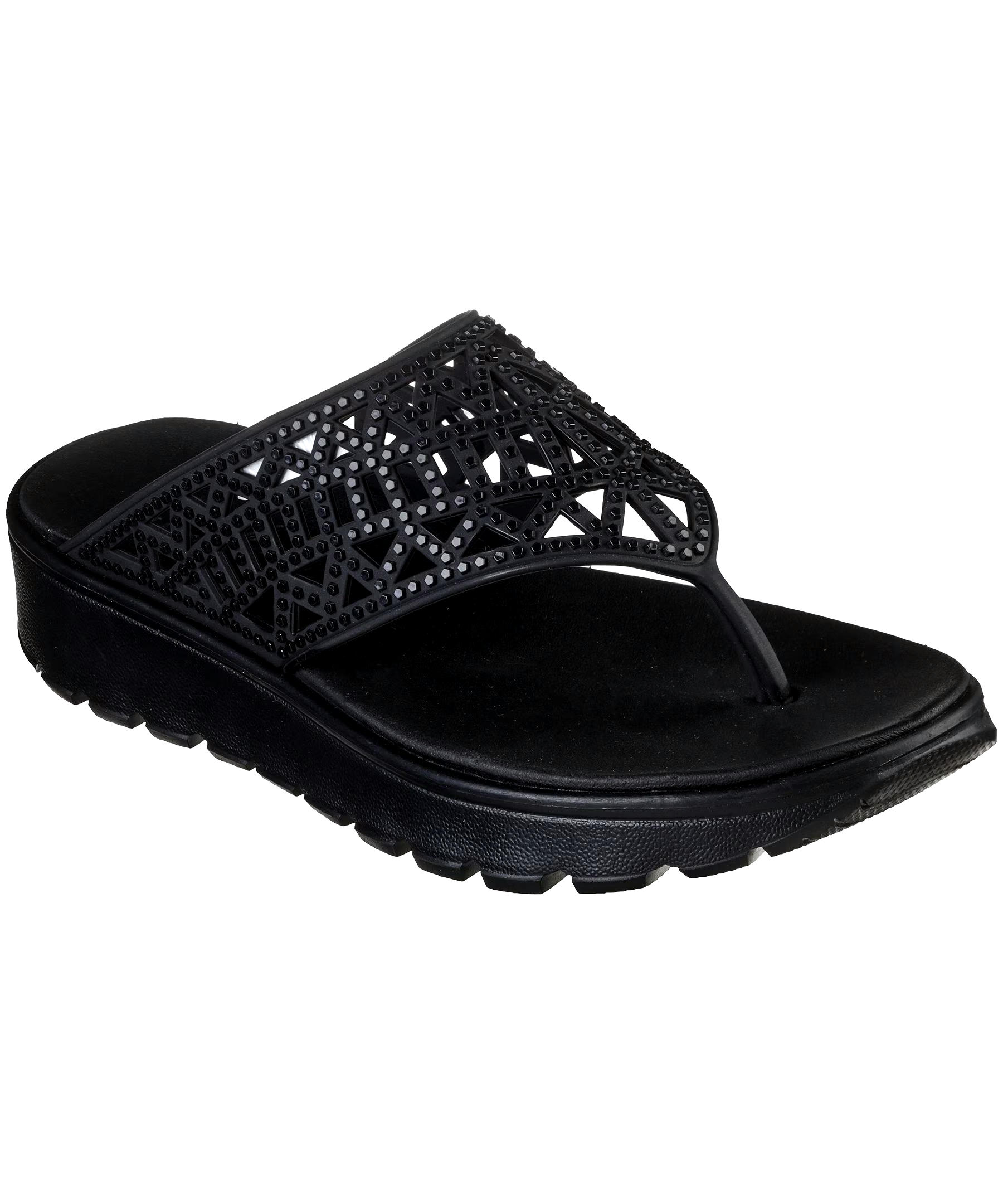 Skechers Women's Footsteps Rhinestone Flip Flop Sandals