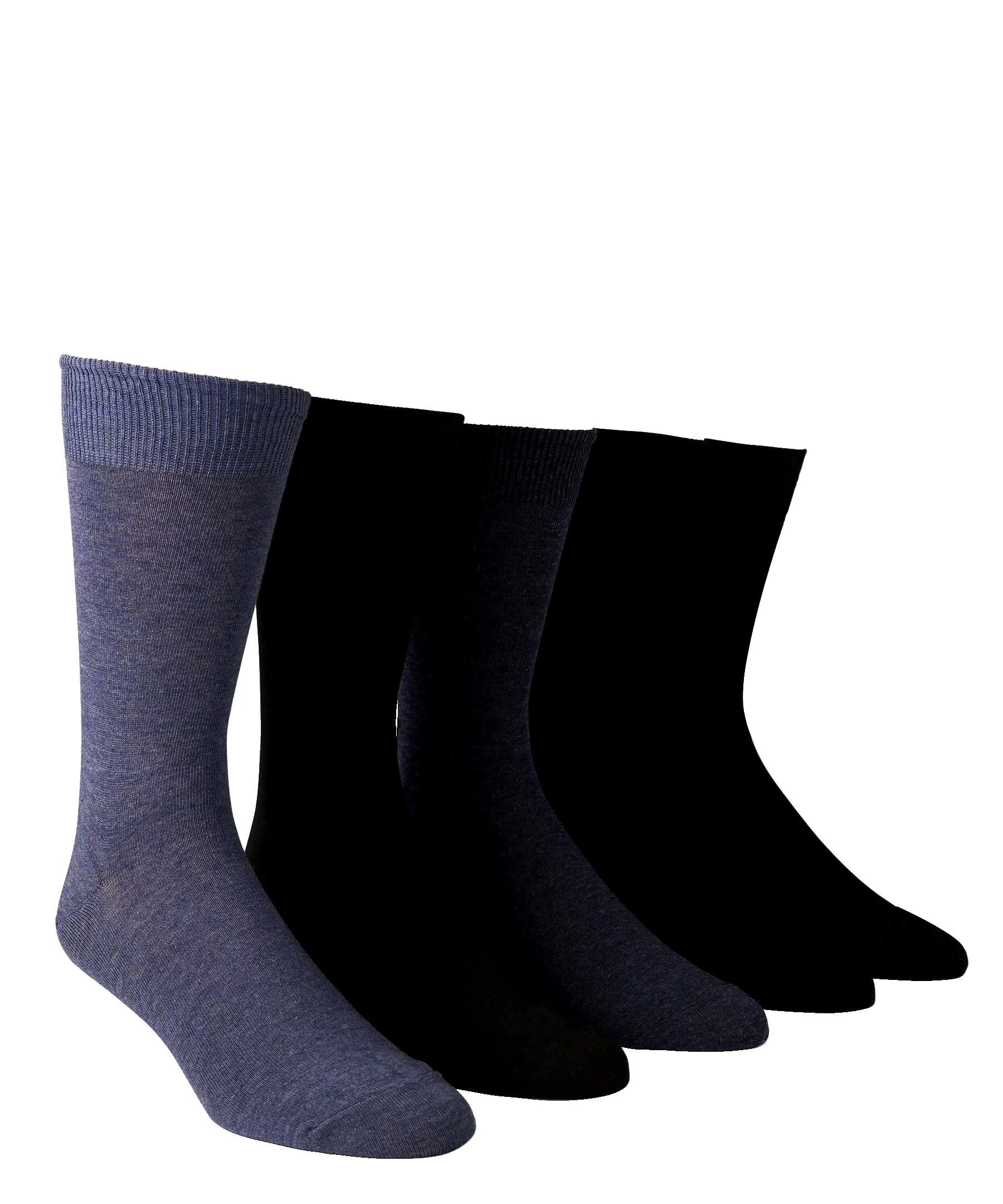 Denver Hayes Men's 5 Pack Cotton and Modal Blend FRESHTECH Casual Crew Sock