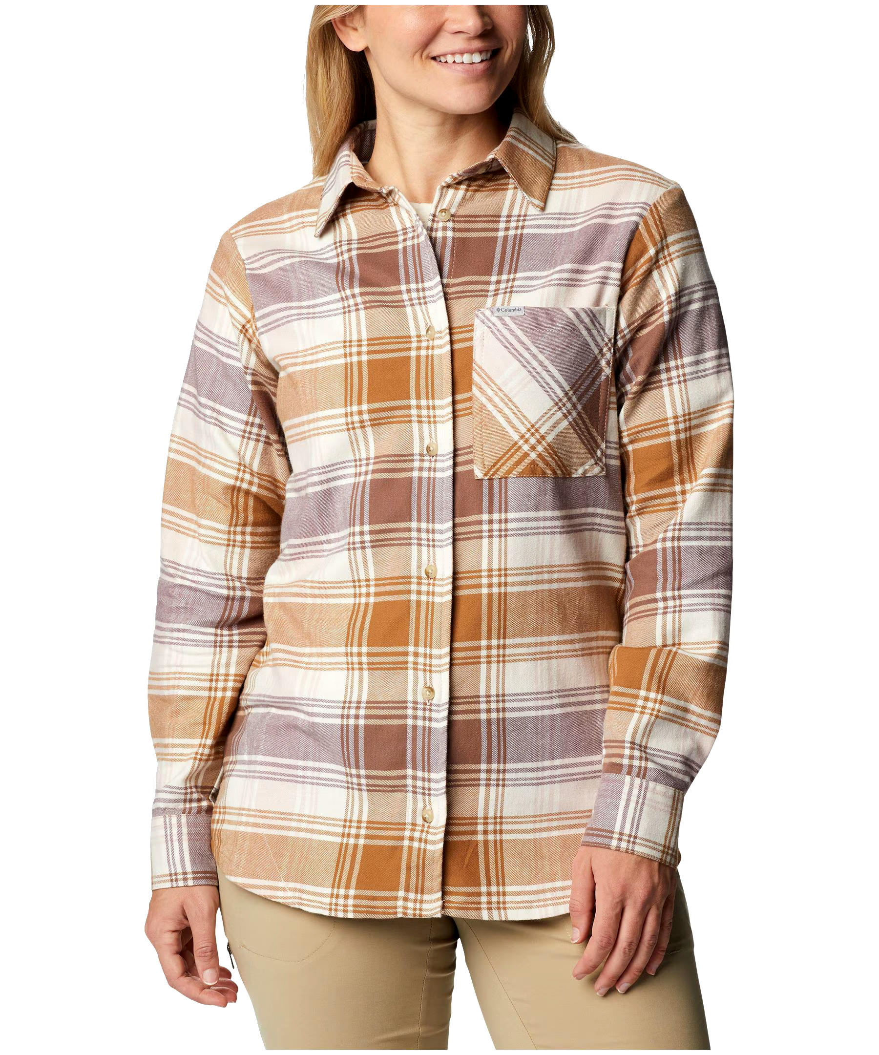 Columbia Women's Calico Basin Classic Long Sleeve Flannel Shirt