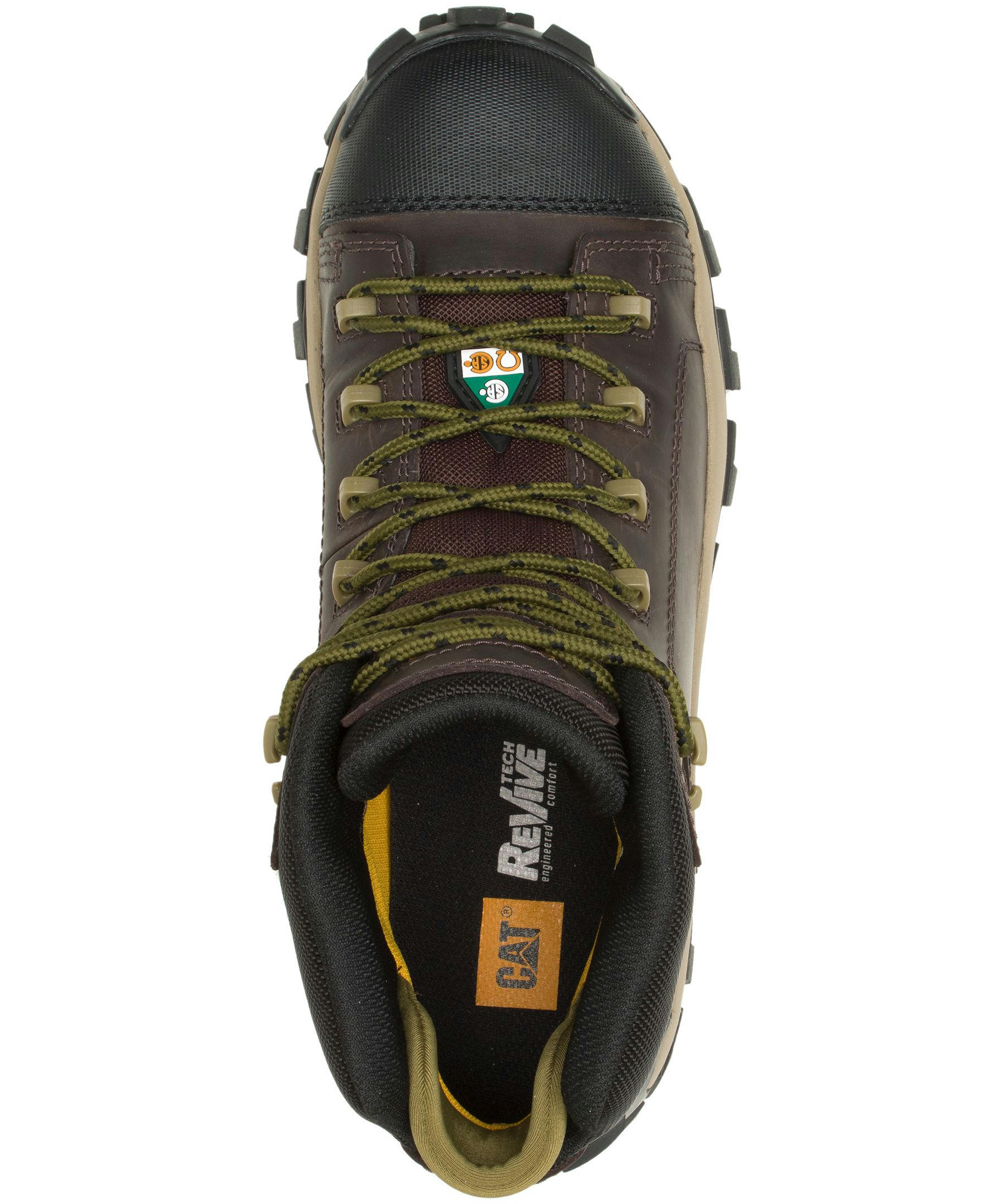 CAT Men's Invader Composite Toe Composite Plate Waterproof Hiker Work Boot