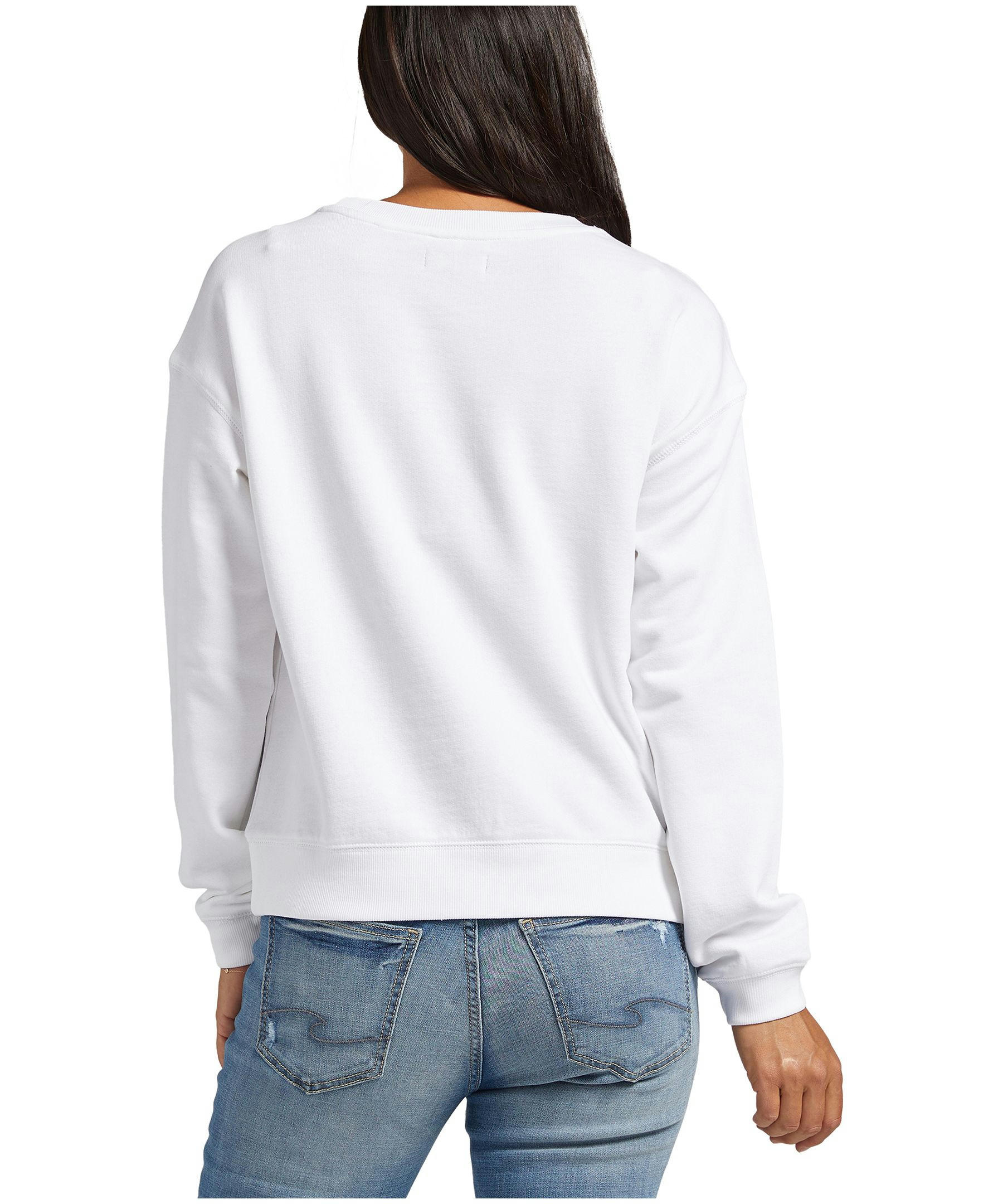 Silver Women's French Terry Crewneck Sweatshirt