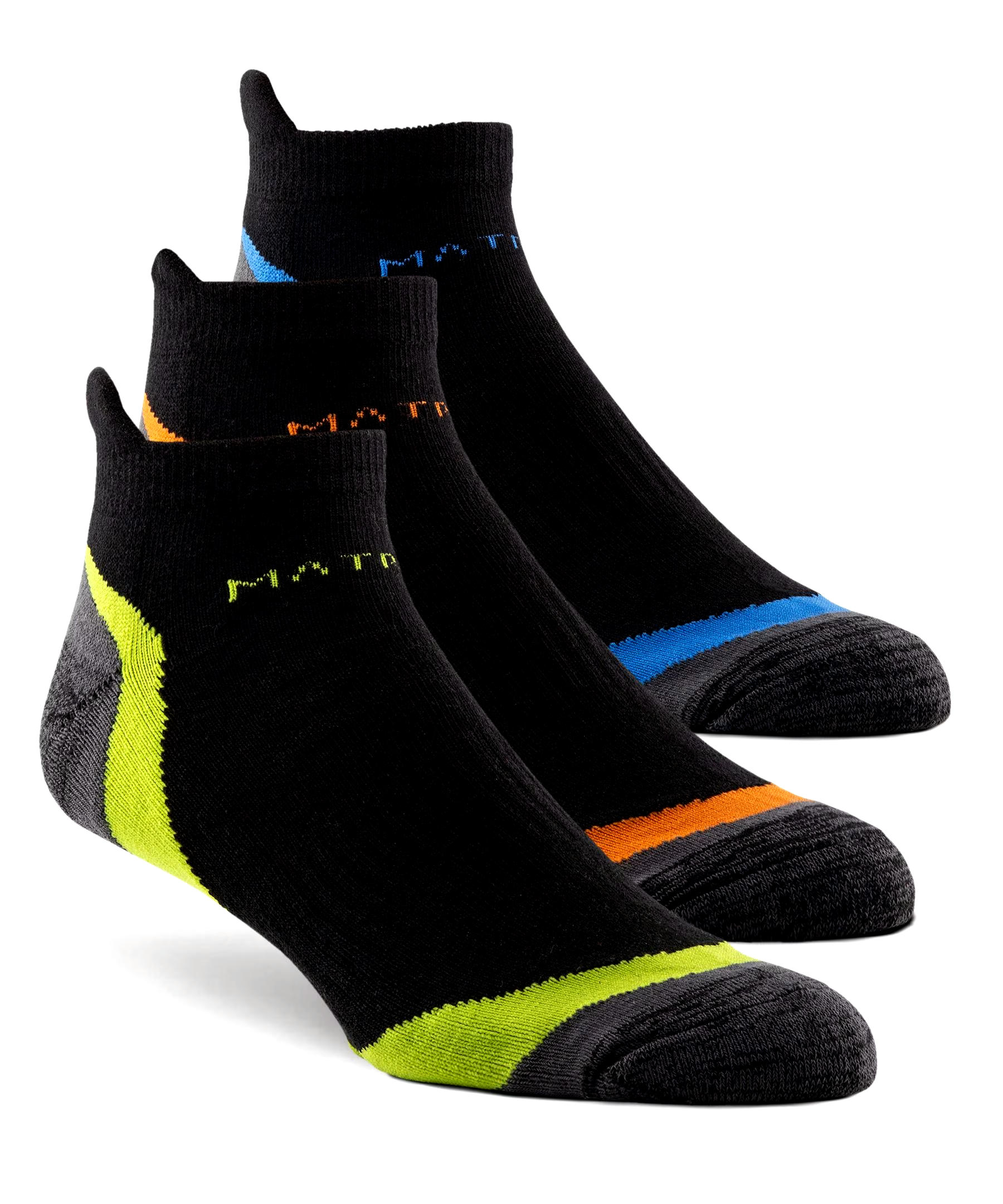 Men's 3 Pack FRESHTECH Low Cut Sport Socks with Tab