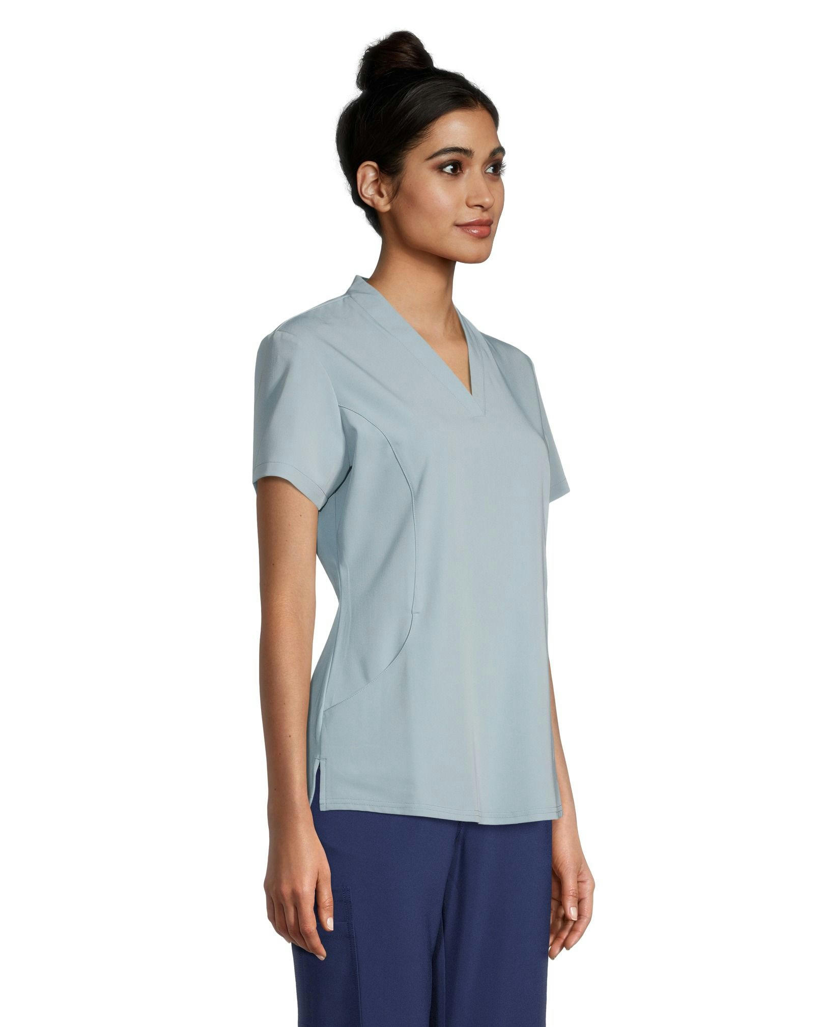 HEALTH PRO Women's Contour Side Scrub Top