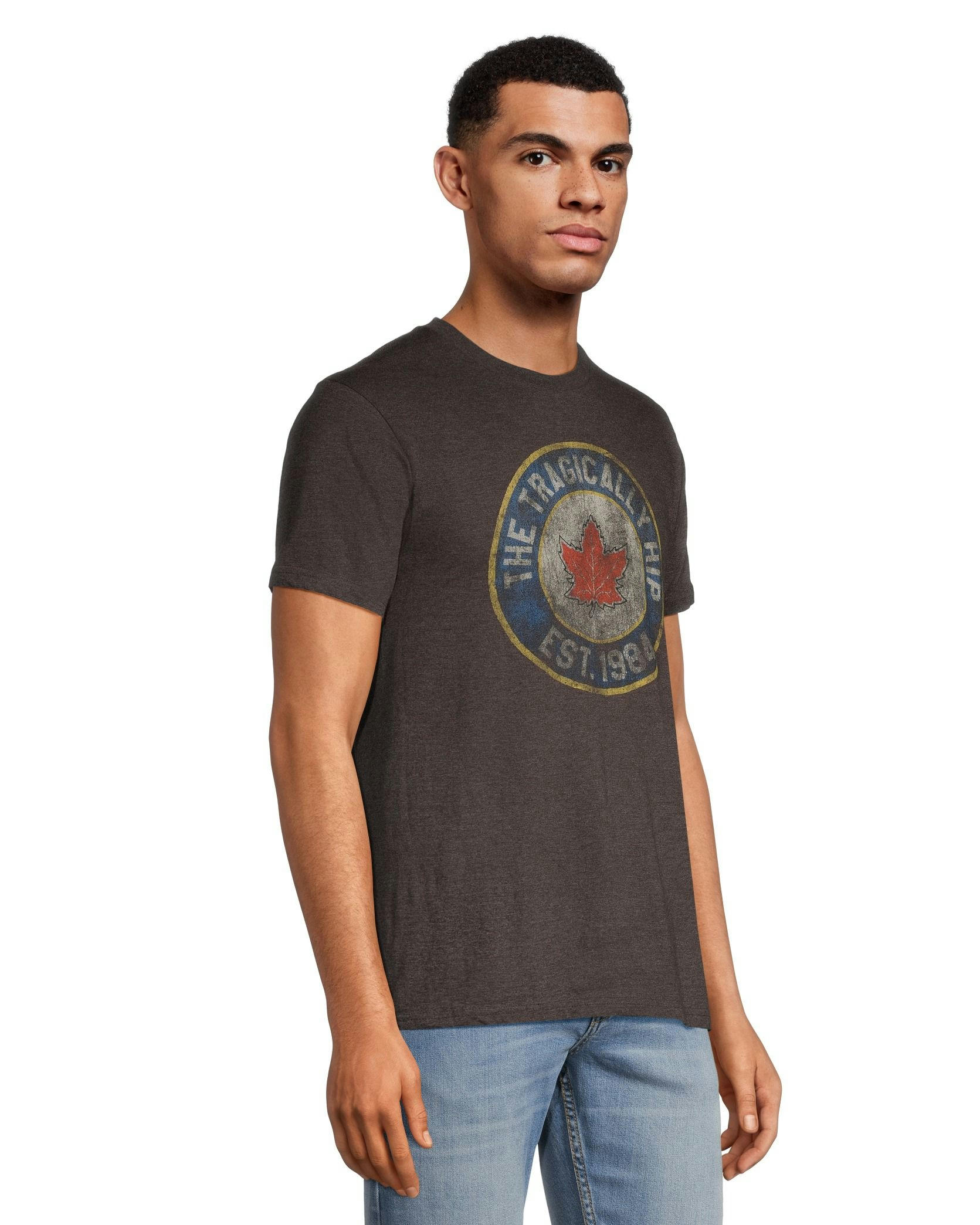 Logo T-Shirt Men's Tragically Hip Retro Regular Fit Crewneck Graphic T Shirt