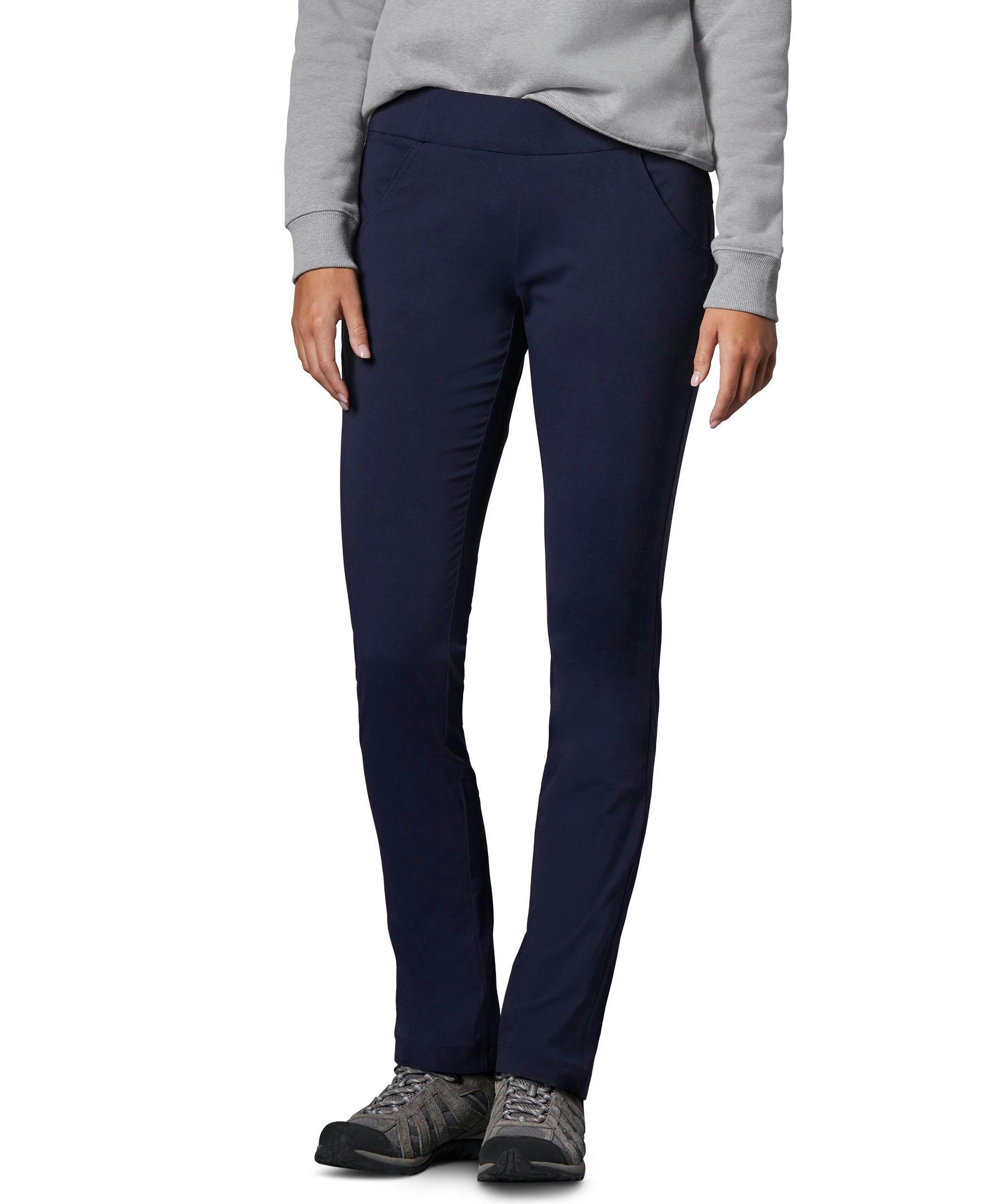 Columbia Women's Anytime Casual Pull On Pants, Hiking, Casual, Slim Fit, Mid Rise, Stretch