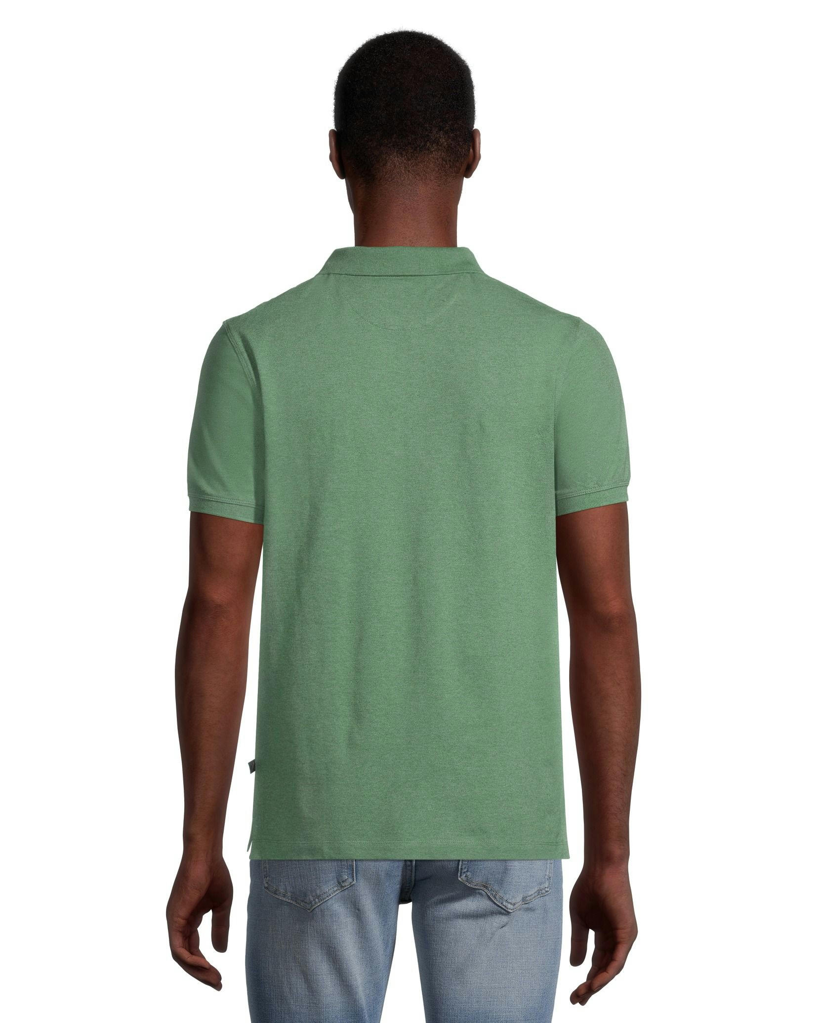 Denver Hayes Men's 50 Wash Short Sleeve Classic Fit Stretch Pique Polo Shirt