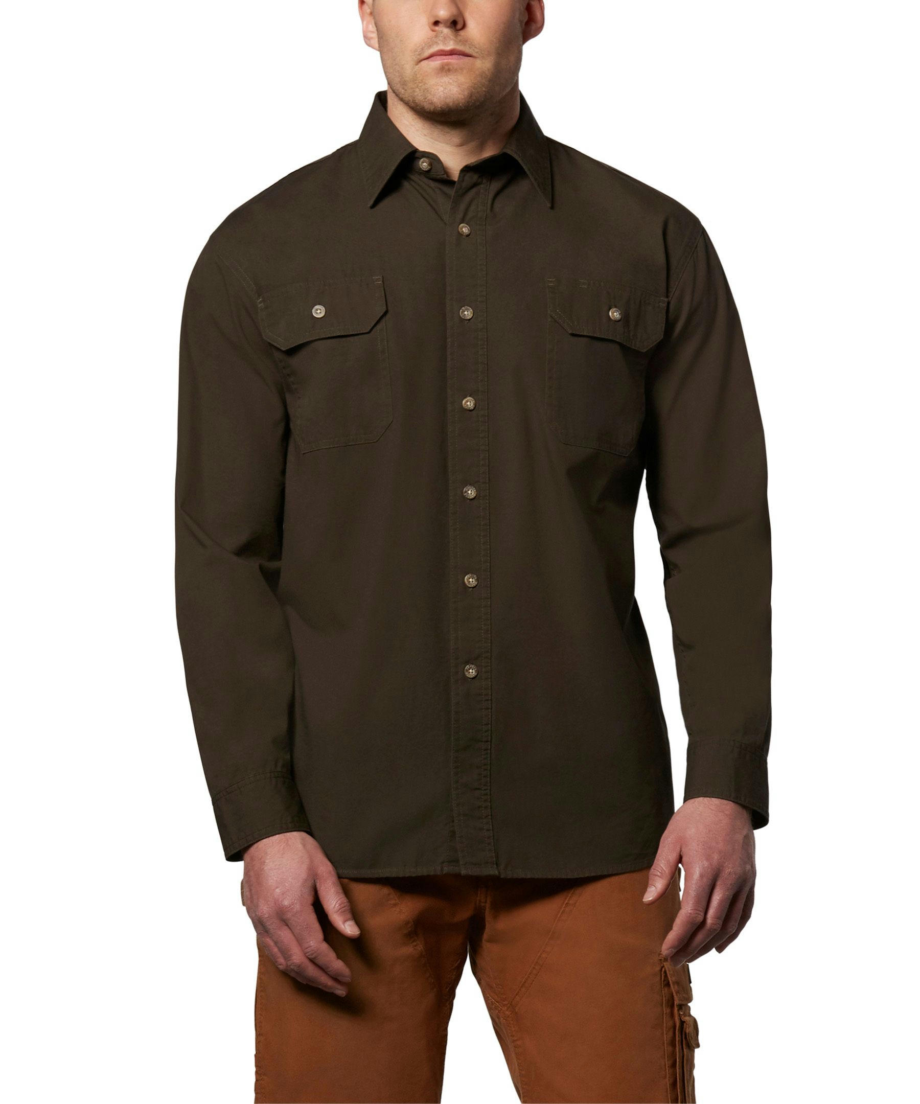 Dakota WorkPro Series Men's Relaxed Fit Long Sleeve Cotton Contractor Work Shirt