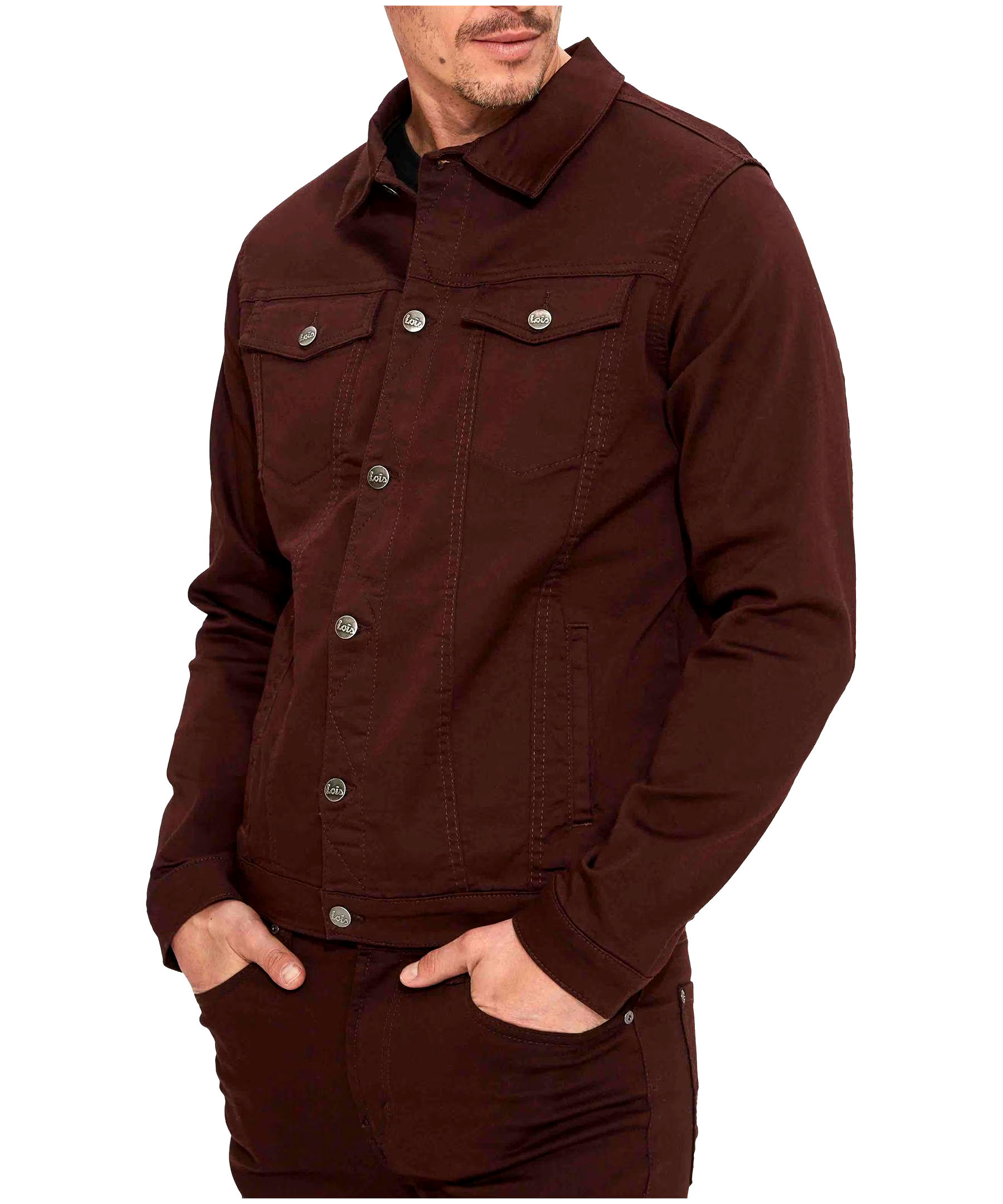 Lois Men's Jean Jacket - Burgundy