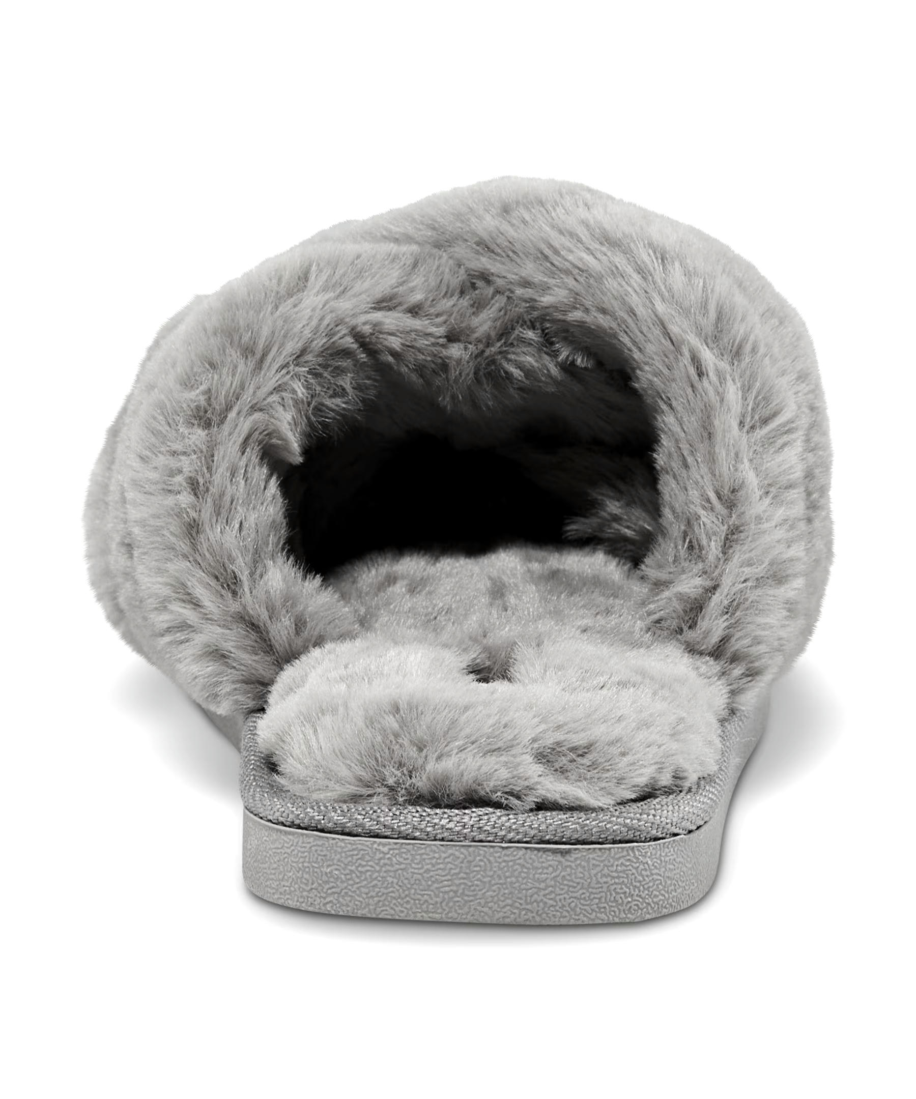 Denver Hayes Women's Criss-Cross Faux Fur Slide
