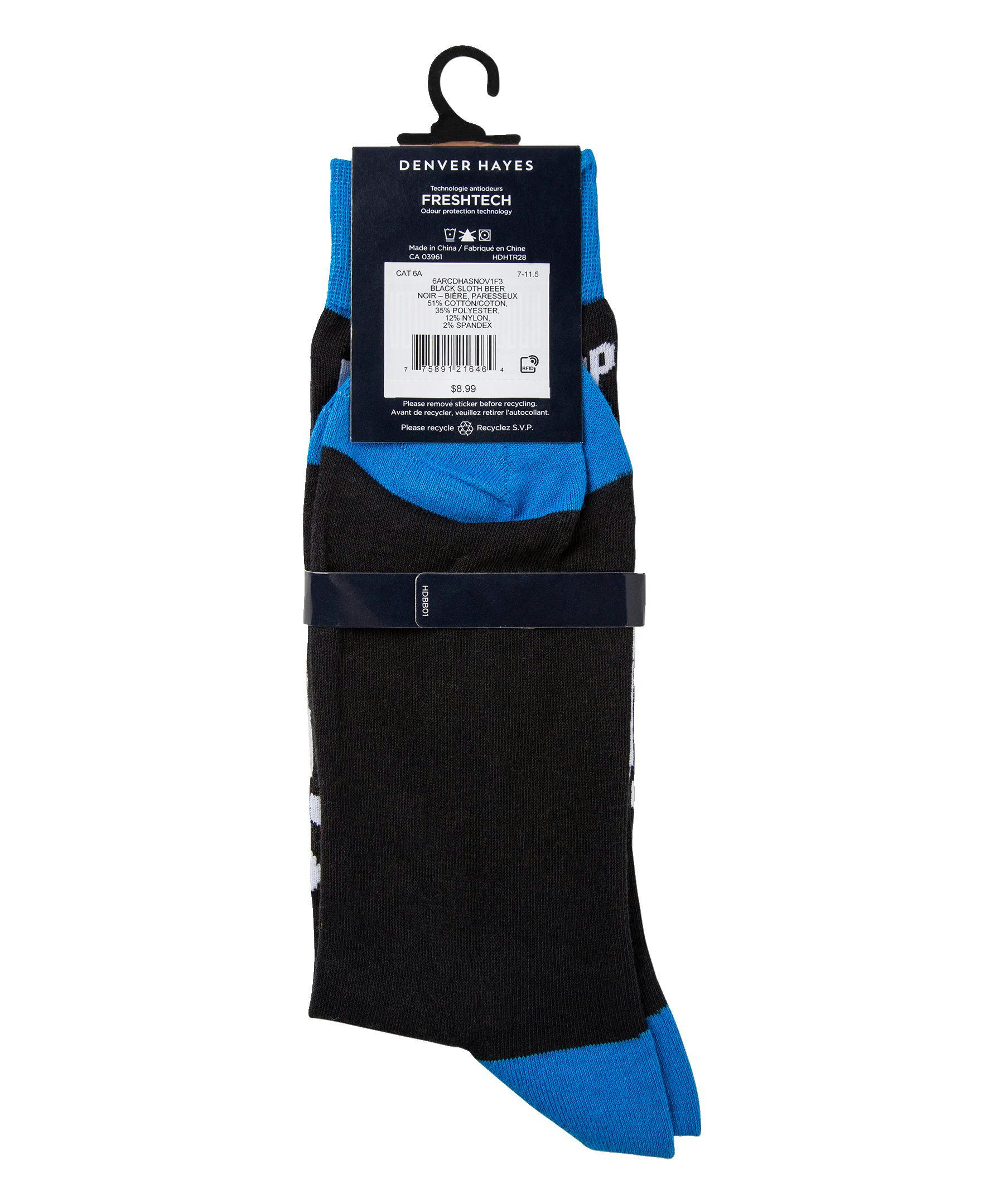 Denver Hayes Men's Novelty Beer Pattern Crew Socks