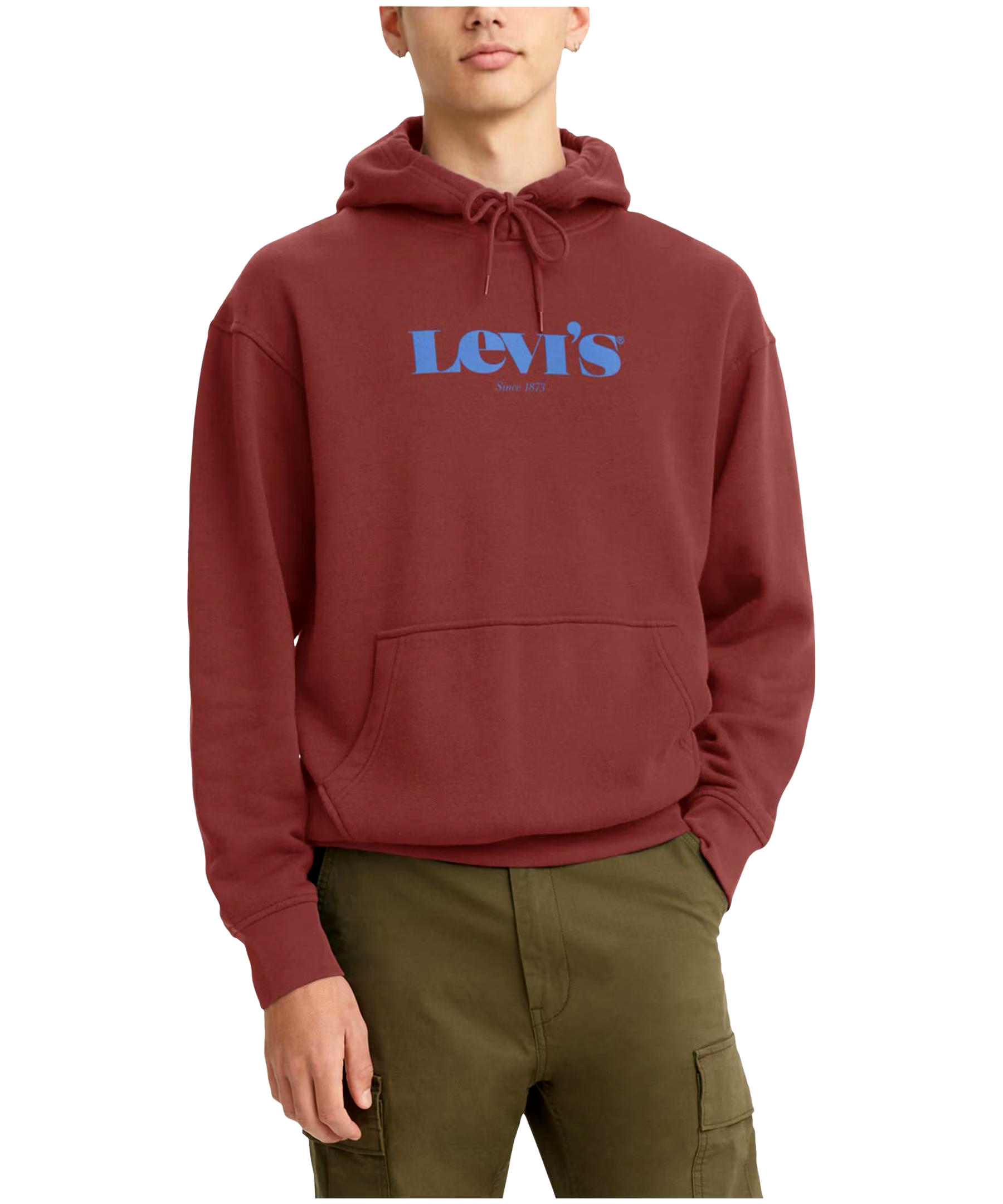 Levi's Men's Relaxed Fit Kangaroo Pocket Cotton Fleece Graphic Hoodie