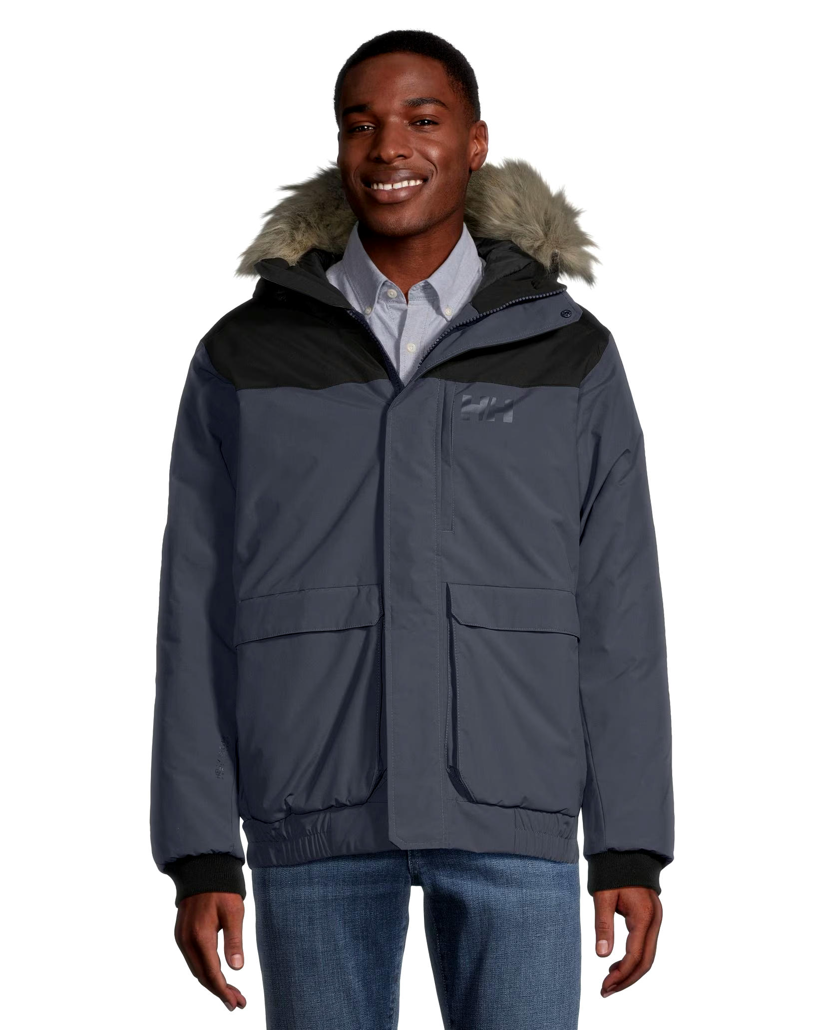 Helly Hensen Men's Canmore Helly-Tech Insulated  Hooded Bomber Jacket