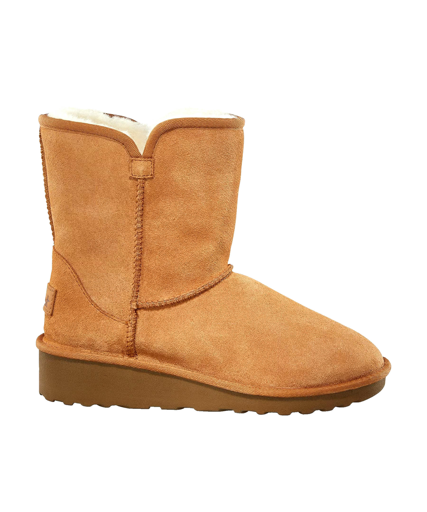 FarWest Women's Snug Suede/Wool Slip-On Boot