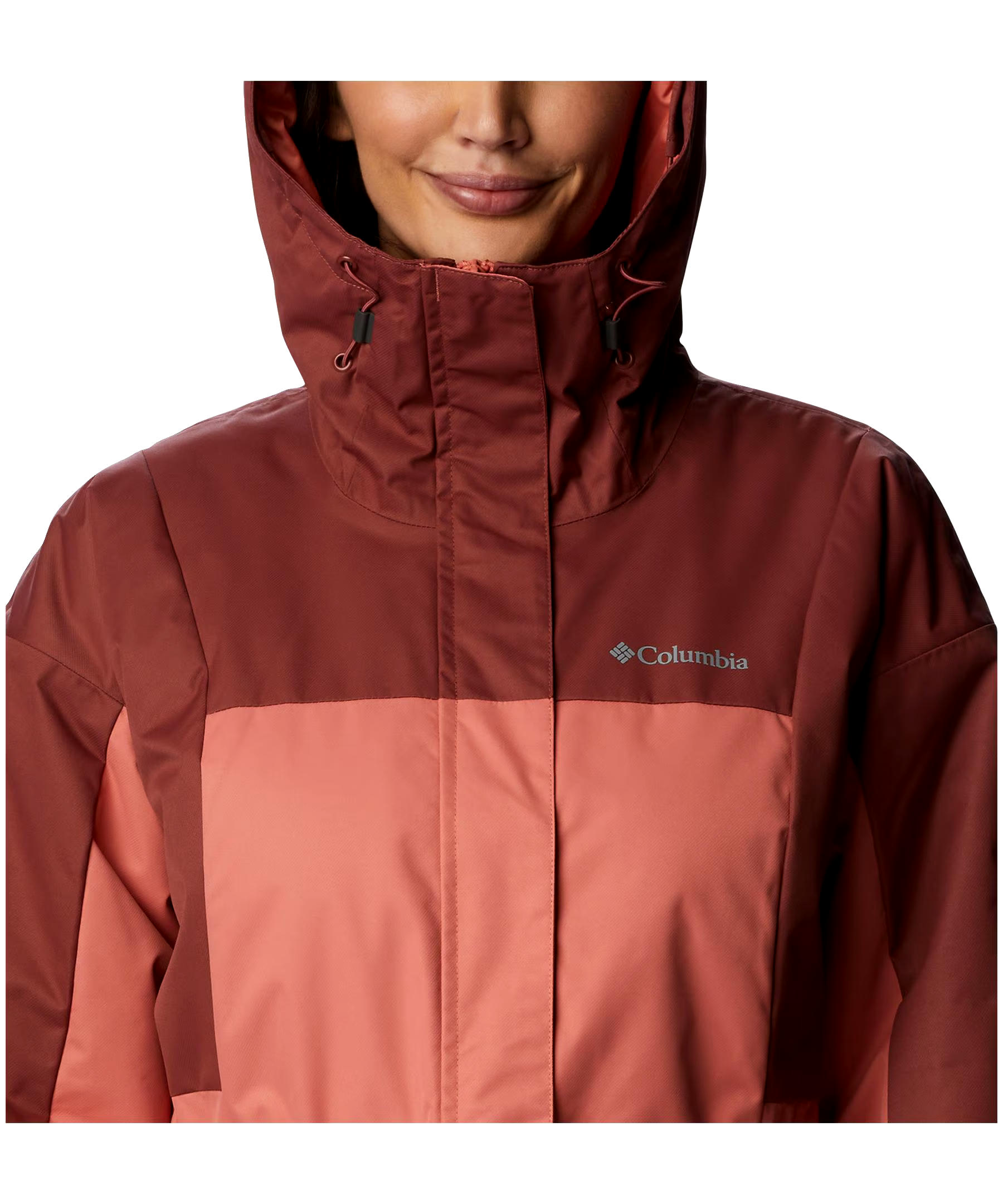 Columbia Women's Hikebound Long Omni-Heat Hooded Insulated Waterproof Rain Jacket