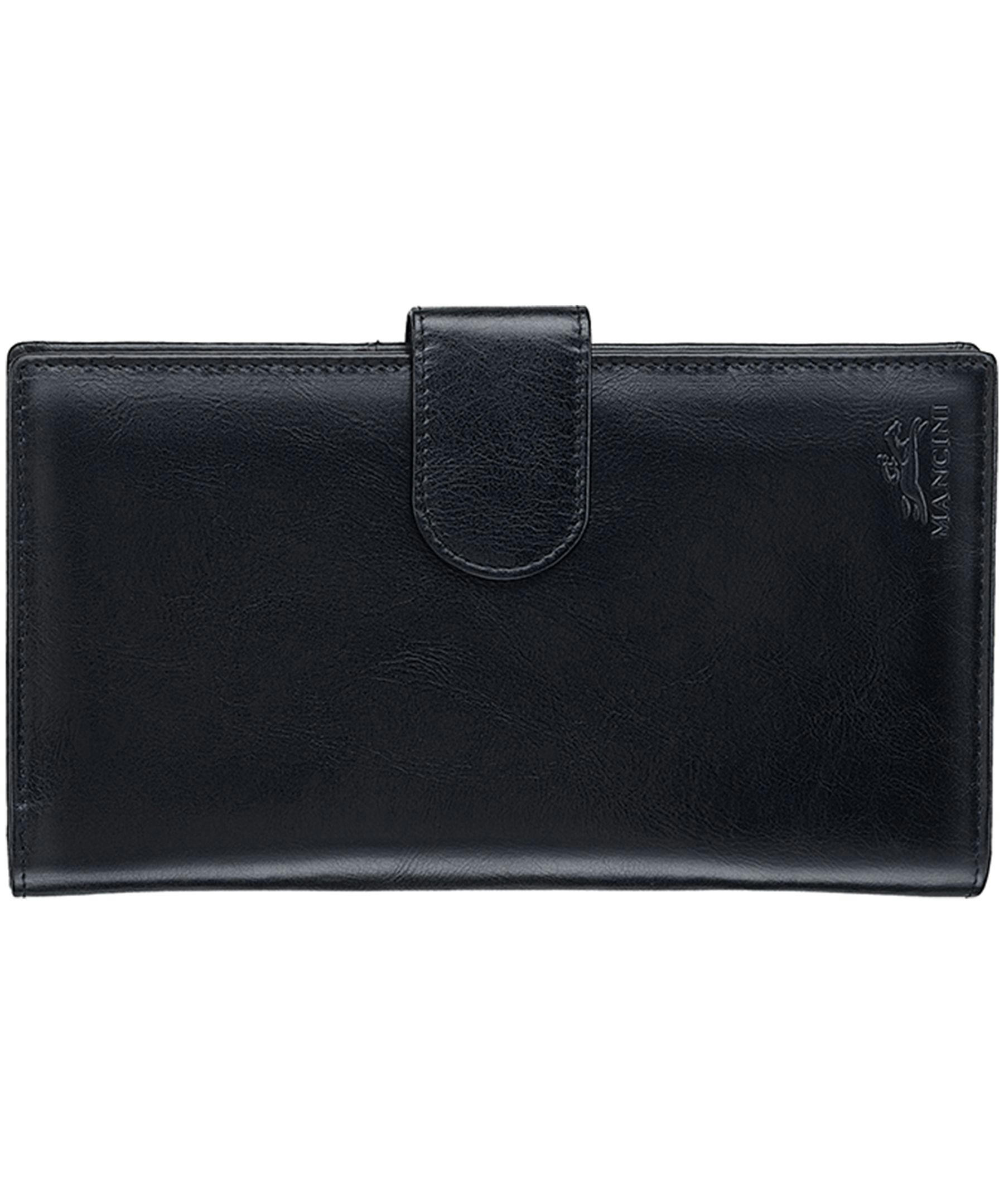 Mancini Leather Goods Unisex Casablanca RFID Secure Passport and Travel Organizer Brown