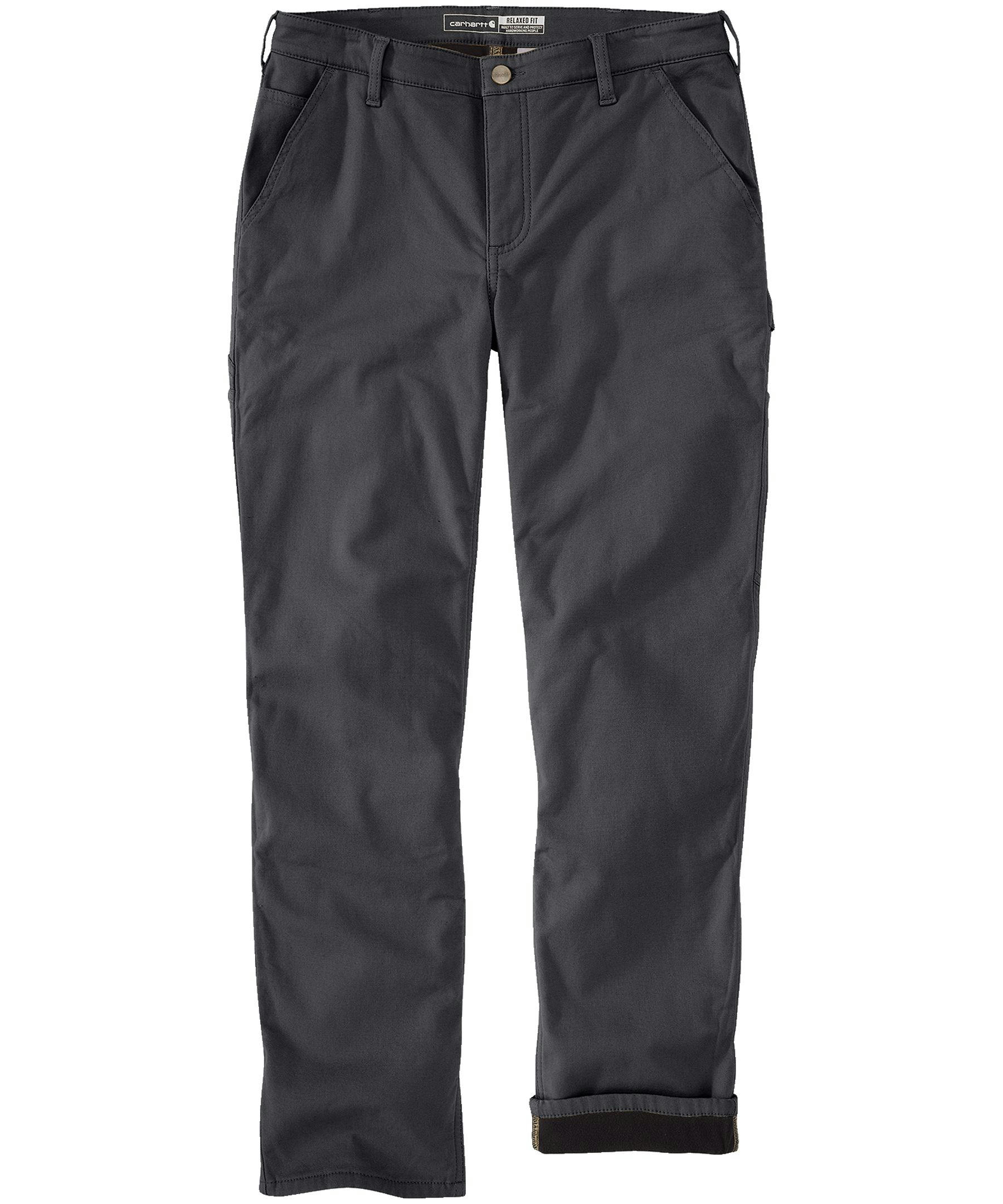 Carhartt Women's Rugged Flex Mid Rise Fleece Lined Canvas Work Pants