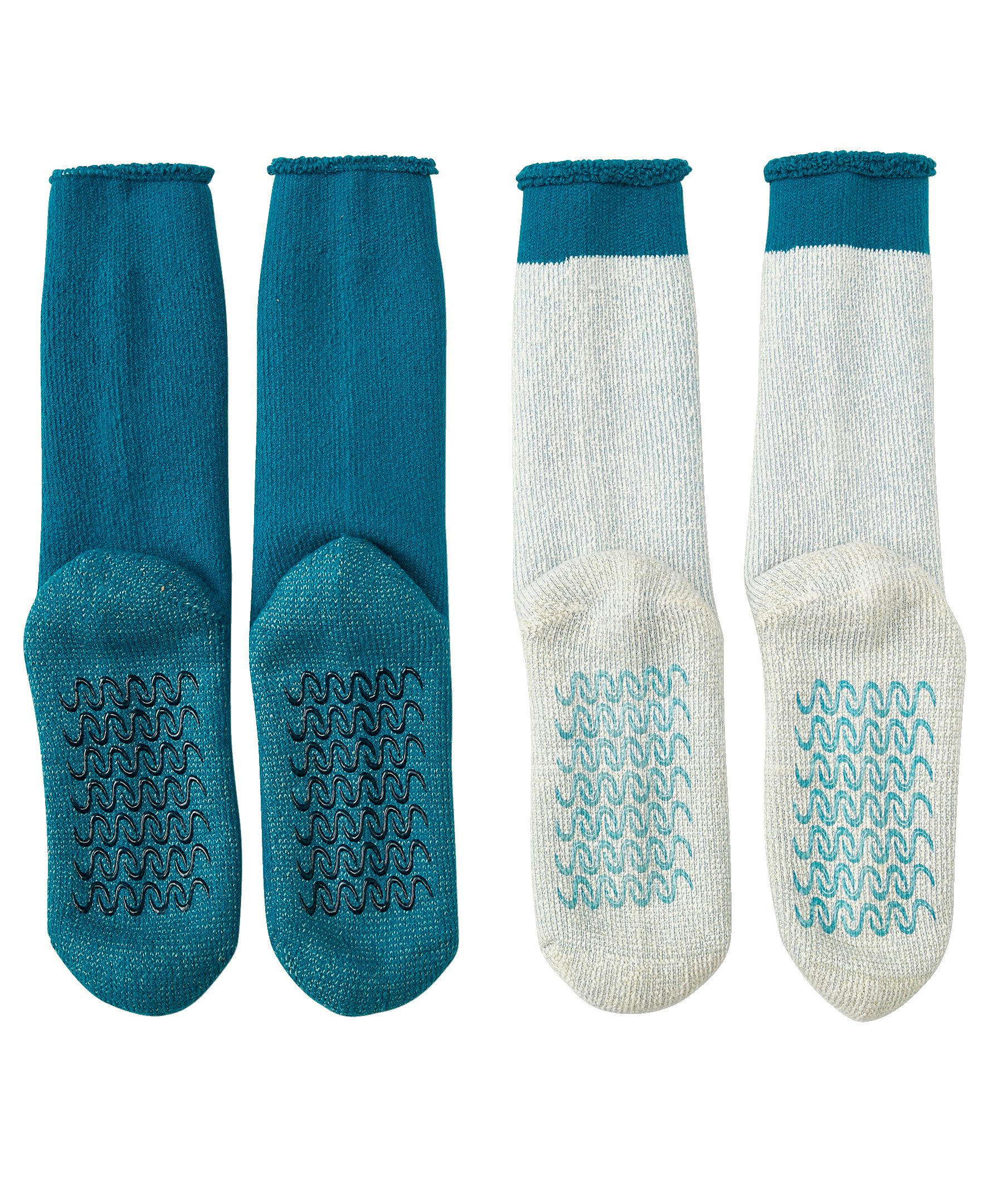 Copper Sole Women's 2 Pack T-Max Lounge Crew Socks Compression Over The Calf Socks