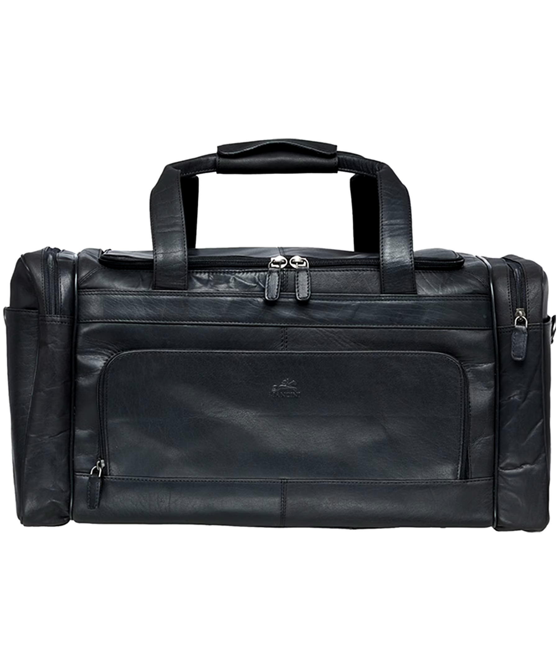 Mancini Leather Goods Unisex Buffalo Duffle Bag Black