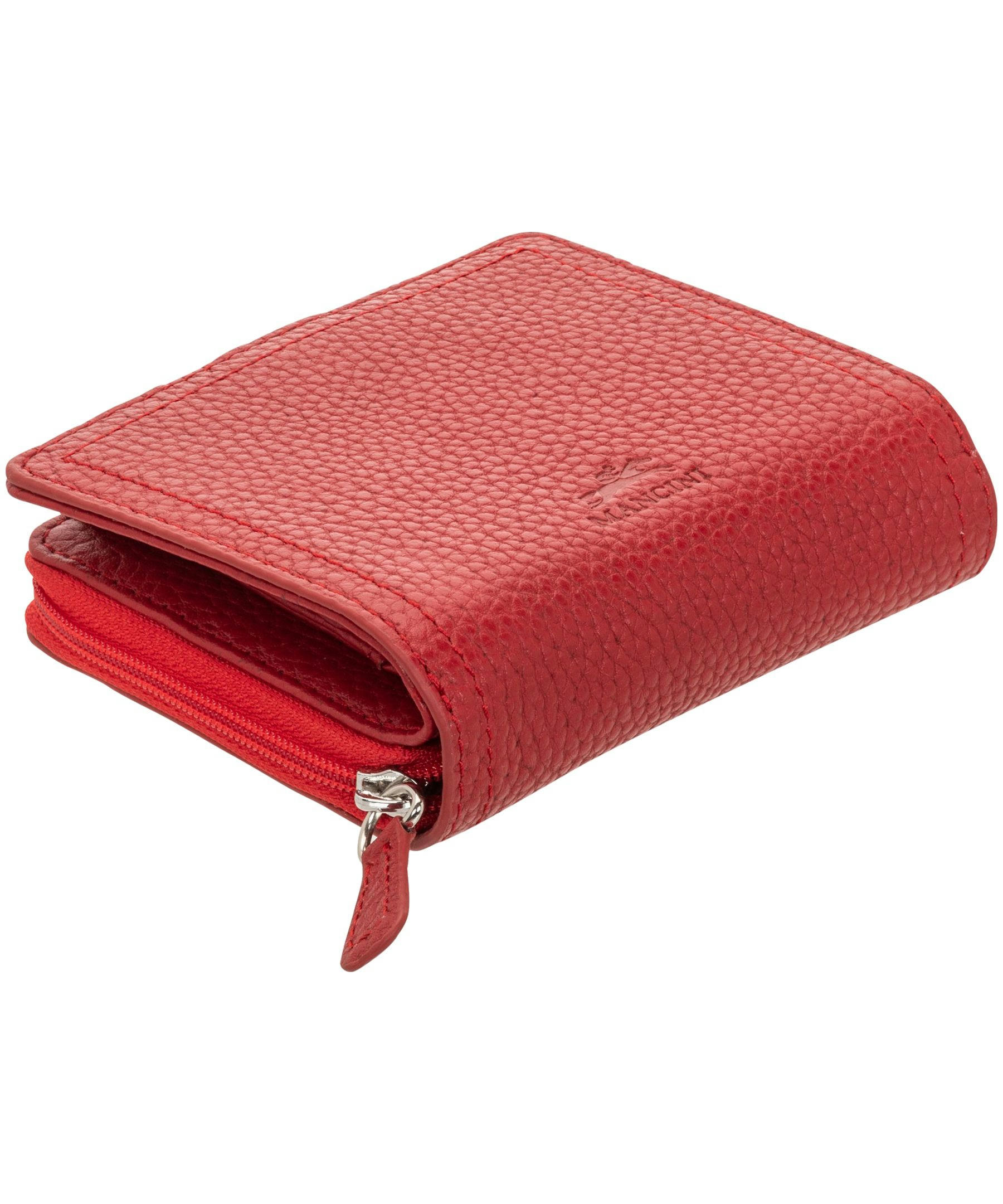 Mancini Leather Goods Women's Peblled RFID Secure Small Clutch Wallet