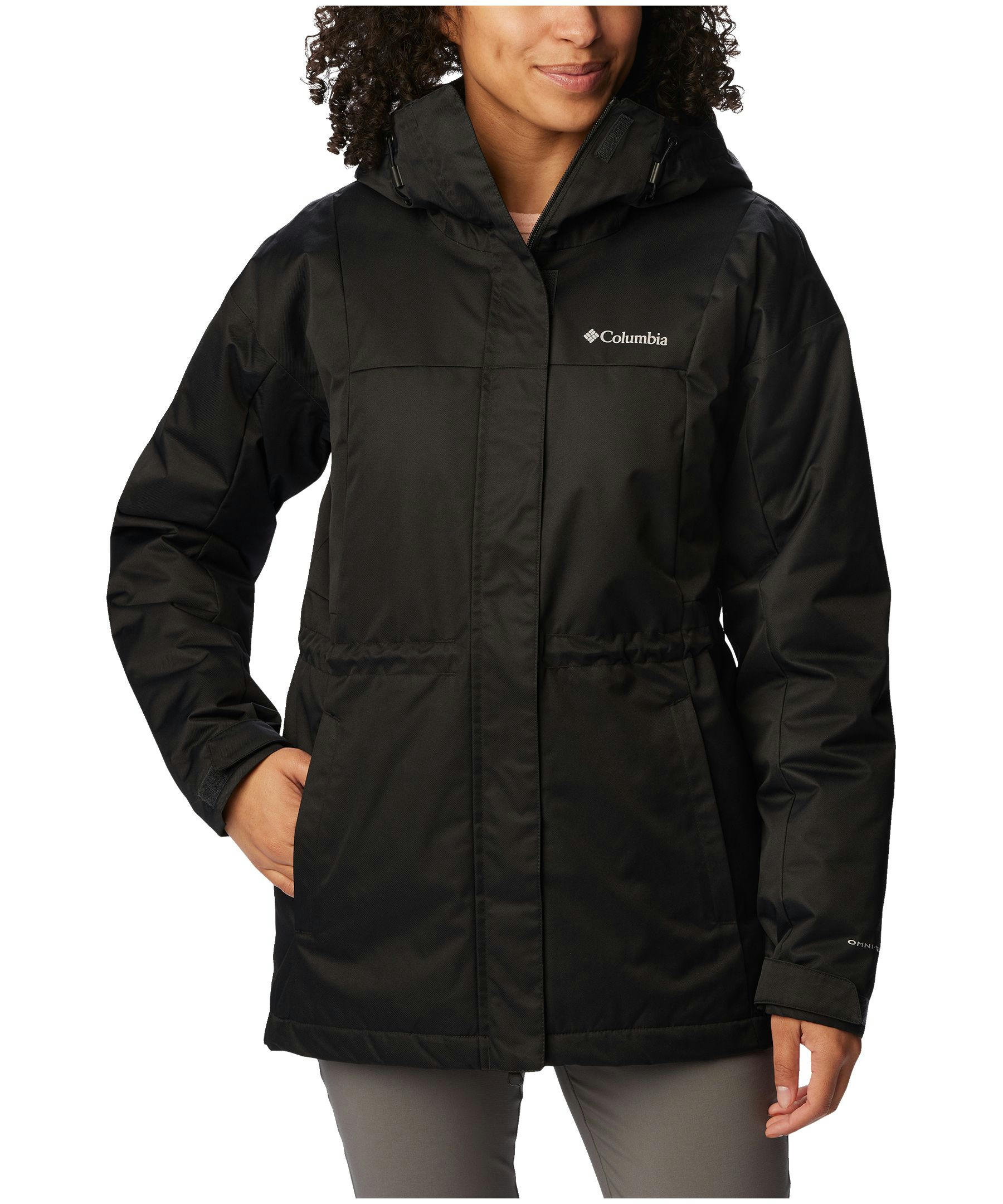 Columbia Women's Hikebound Long Omni-Heat Hooded Insulated Waterproof Rain Jacket